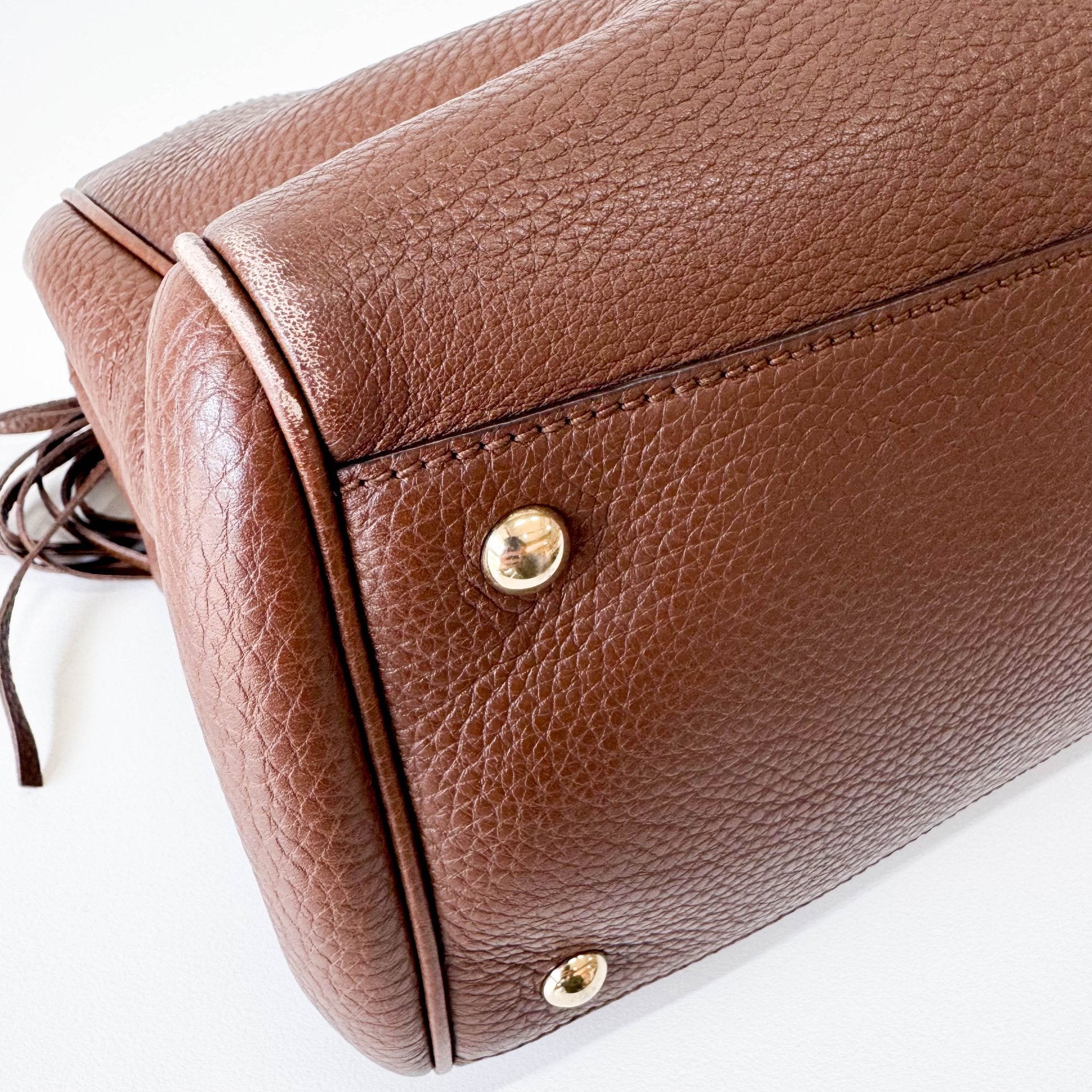 GUCCI Logo Bamboo Shopper Brown Leather Handbag, in , Sold by HIVE PRELOVED - Handle Bags, ,