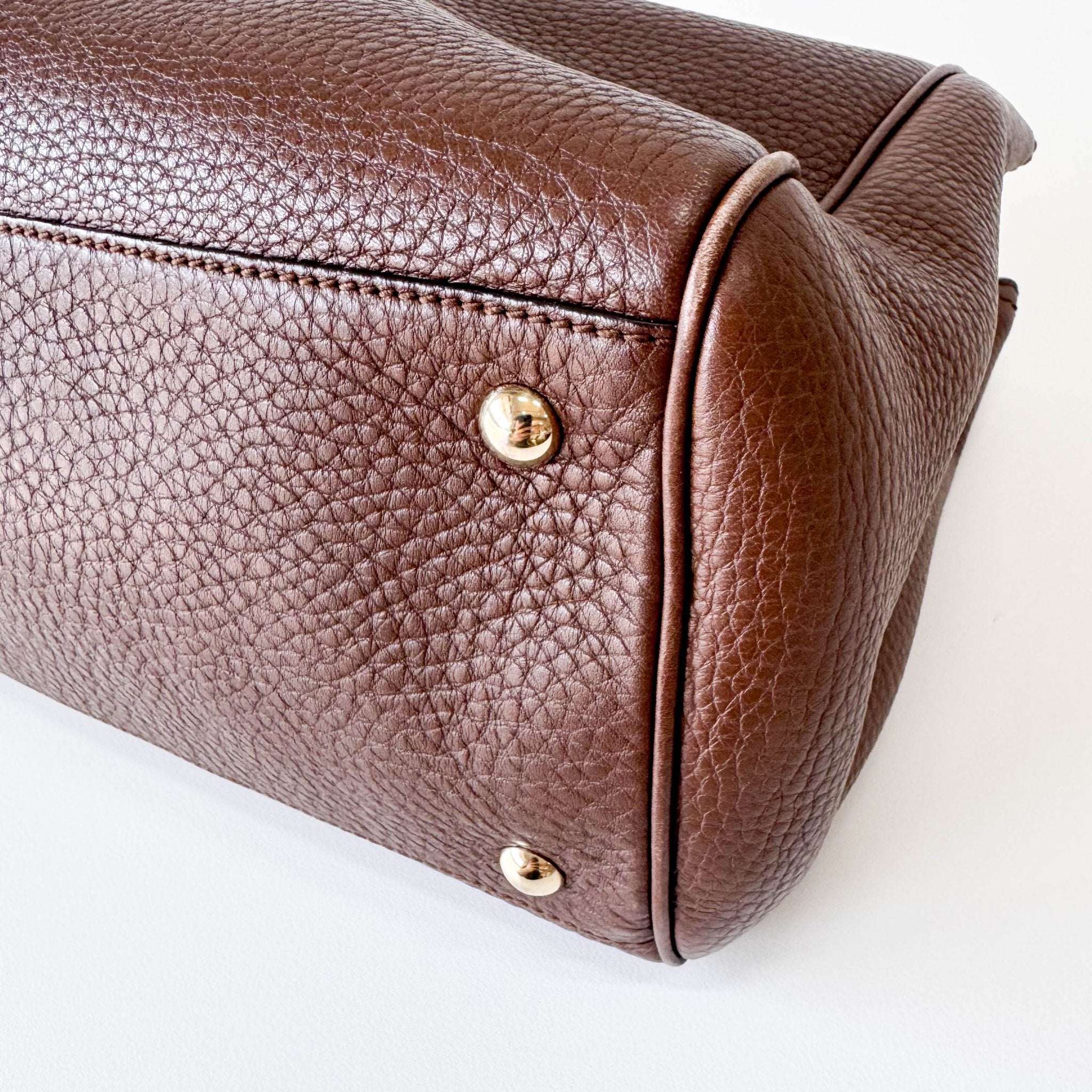 GUCCI Logo Bamboo Shopper Brown Leather Handbag, in , Sold by HIVE PRELOVED - Handle Bags, ,