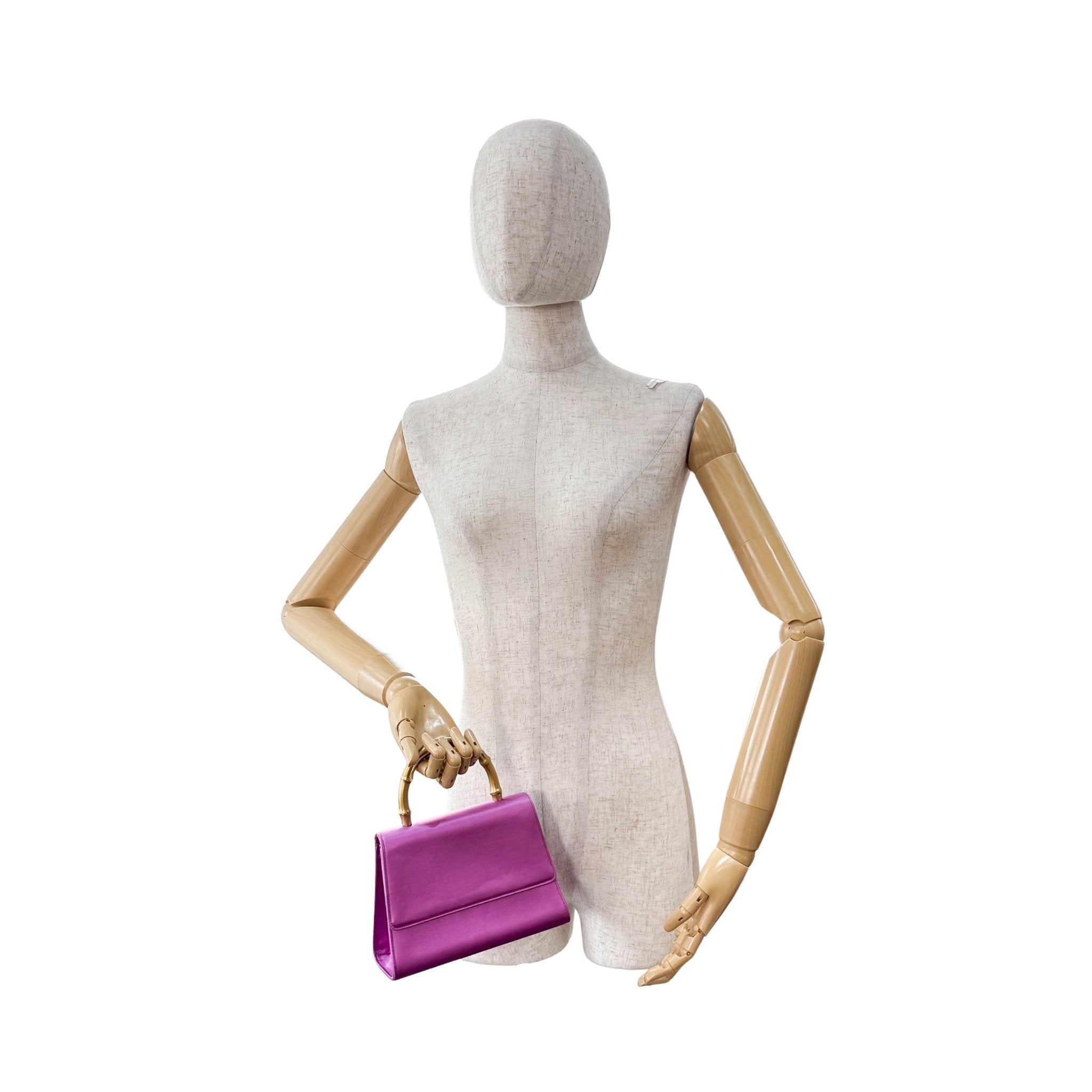 GUCCI Mini Bamboo Pink Satin Handle Bag, in , Sold by HIVE PRELOVED - Handle Bags, ,