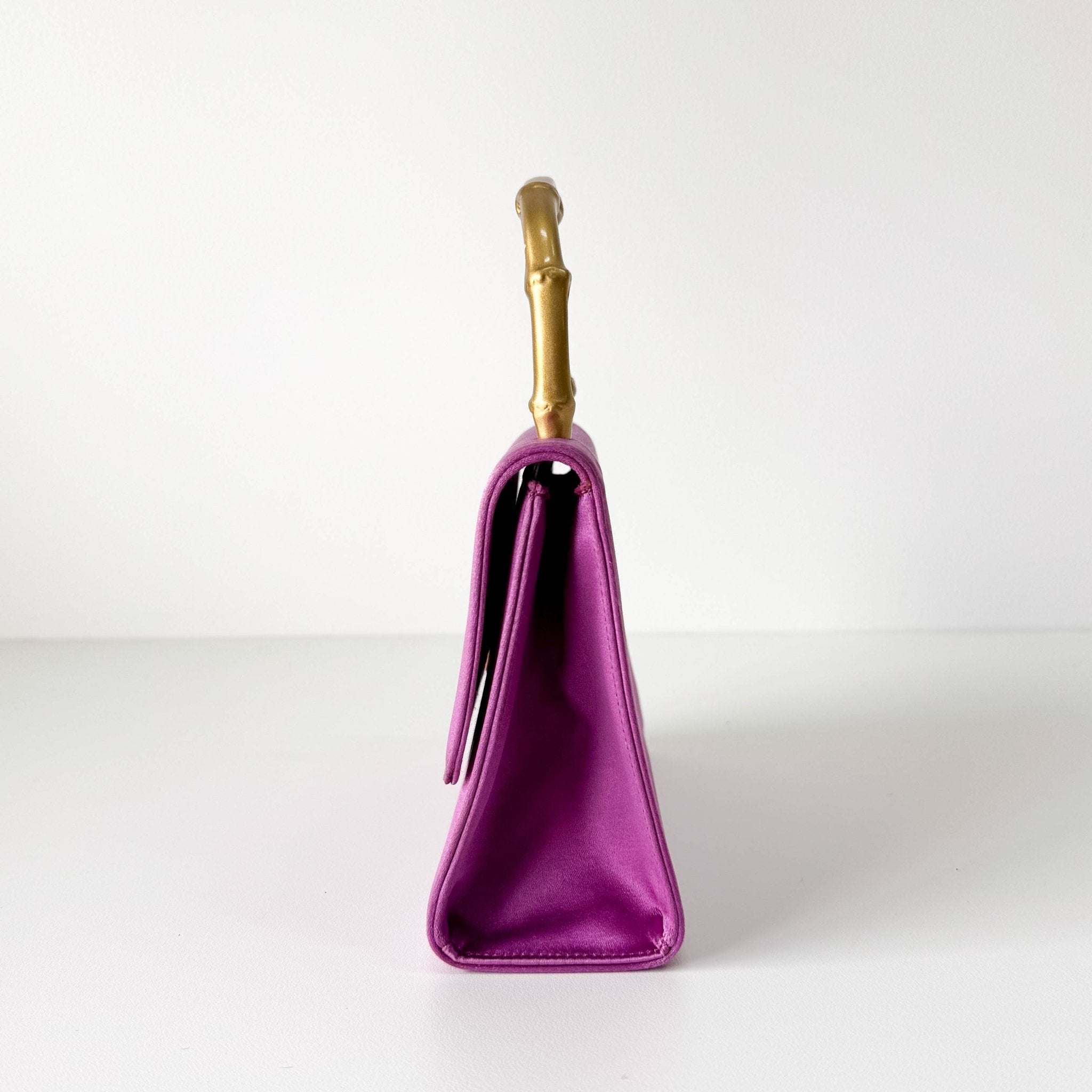 GUCCI Mini Bamboo Pink Satin Handle Bag, in , Sold by HIVE PRELOVED - Handle Bags, ,