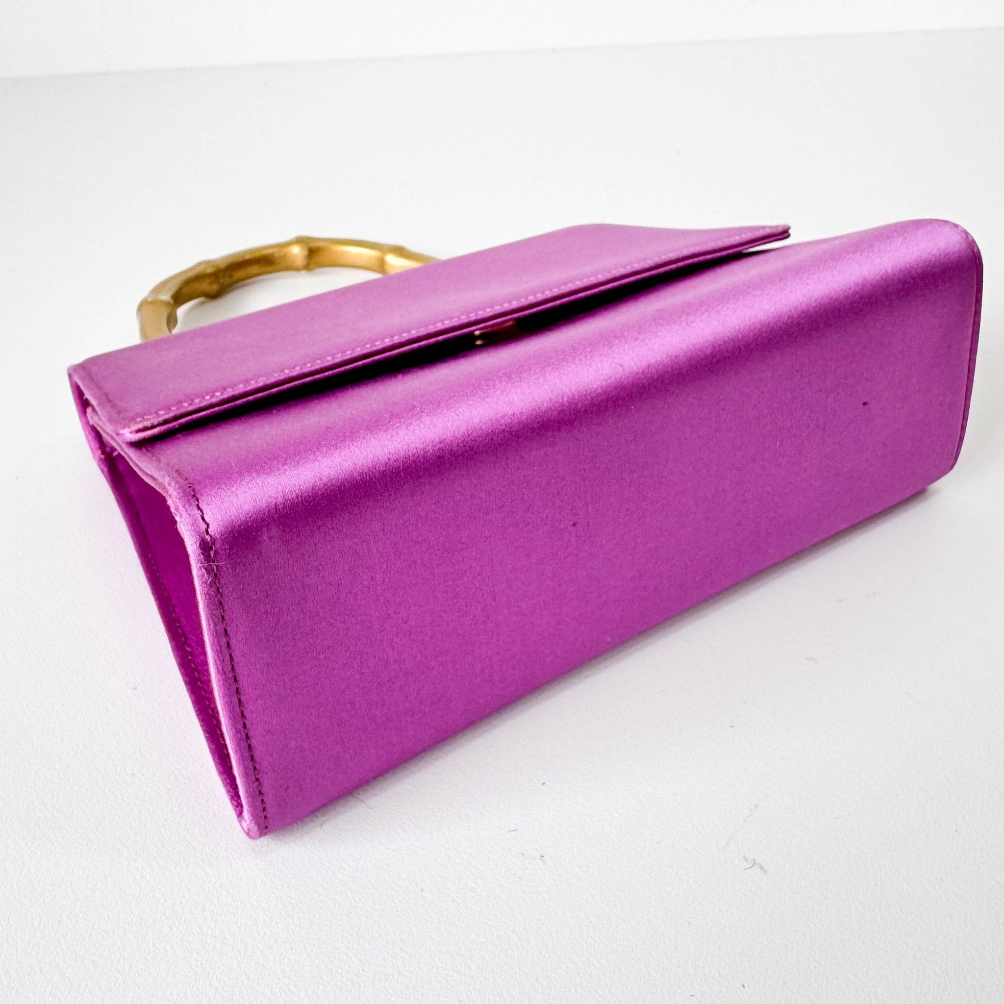 GUCCI Mini Bamboo Pink Satin Handle Bag, in , Sold by HIVE PRELOVED - Handle Bags, ,