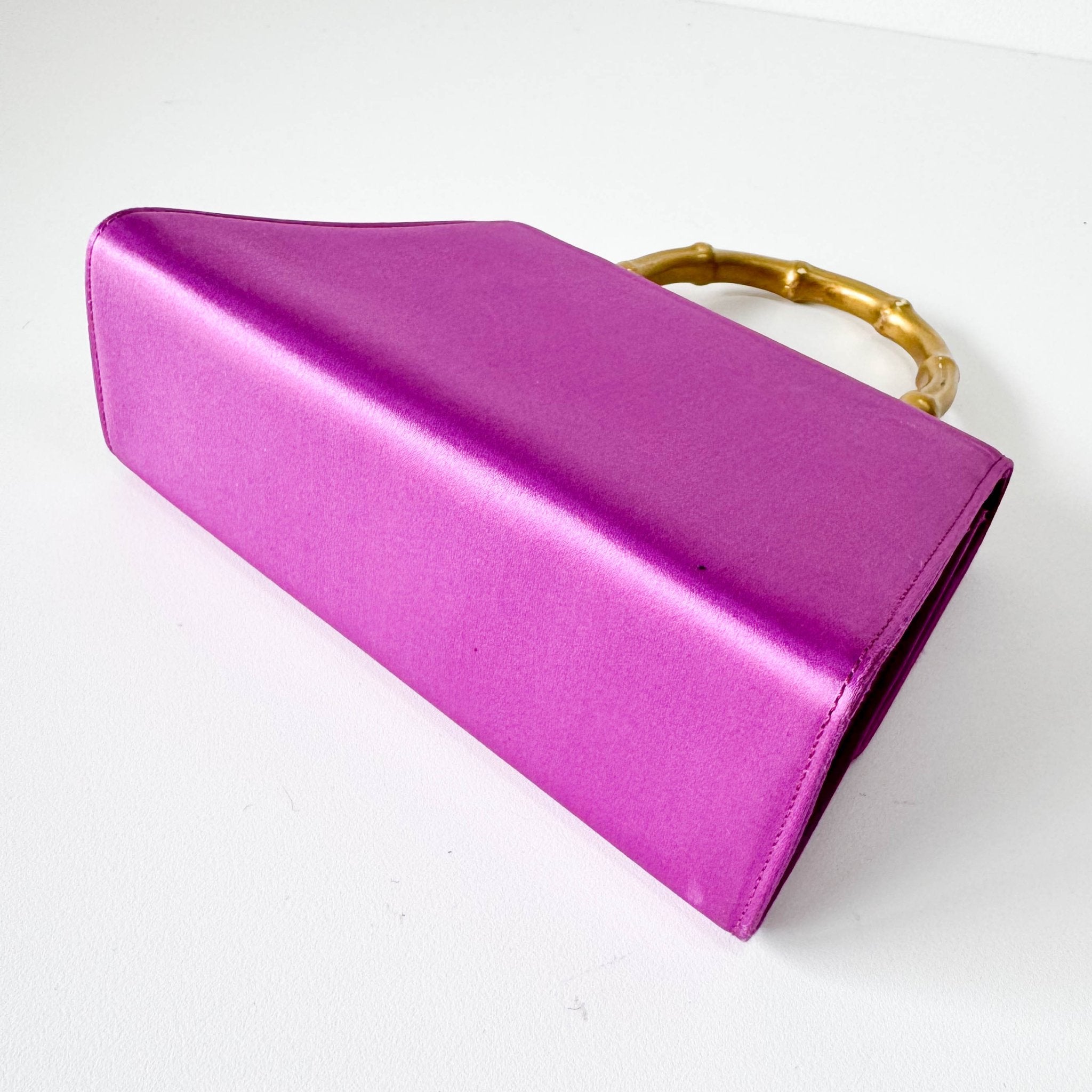 GUCCI Mini Bamboo Pink Satin Handle Bag, in , Sold by HIVE PRELOVED - Handle Bags, ,