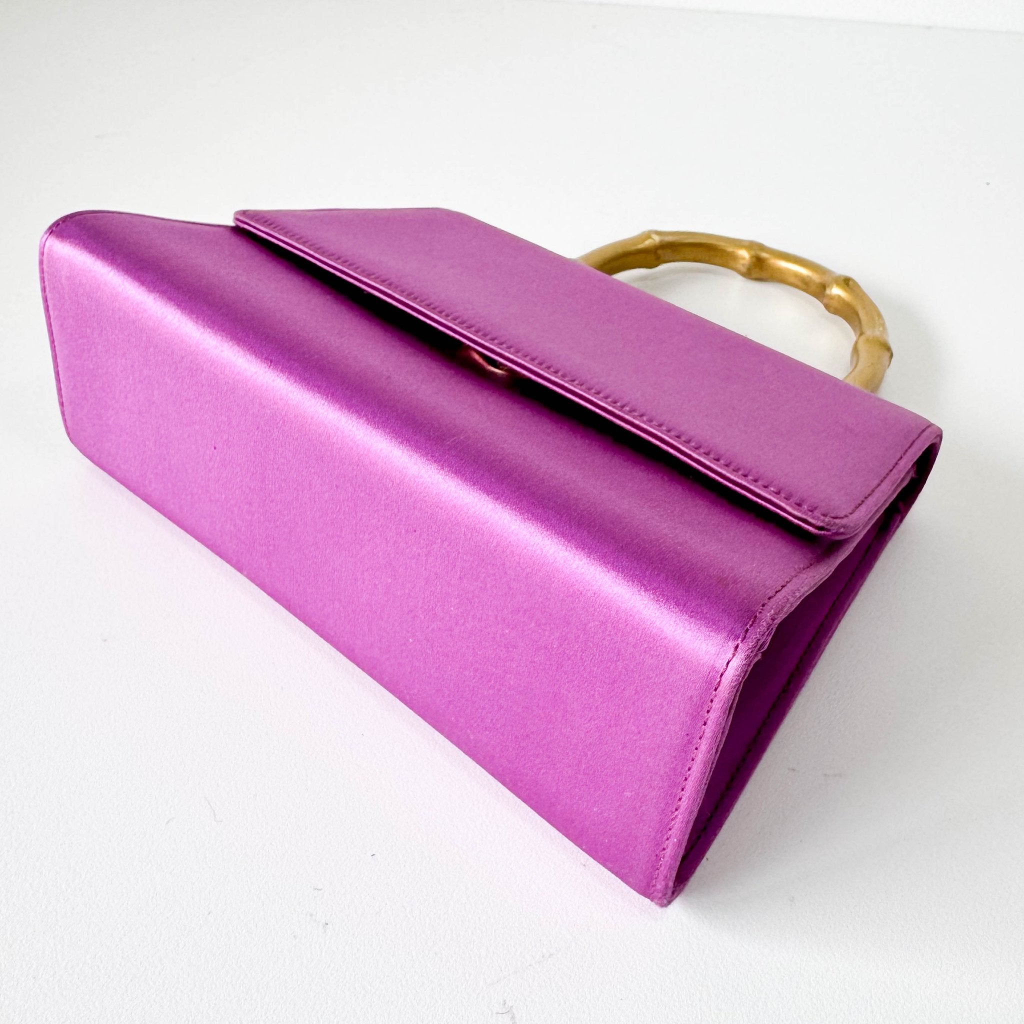 GUCCI Mini Bamboo Pink Satin Handle Bag, in , Sold by HIVE PRELOVED - Handle Bags, ,