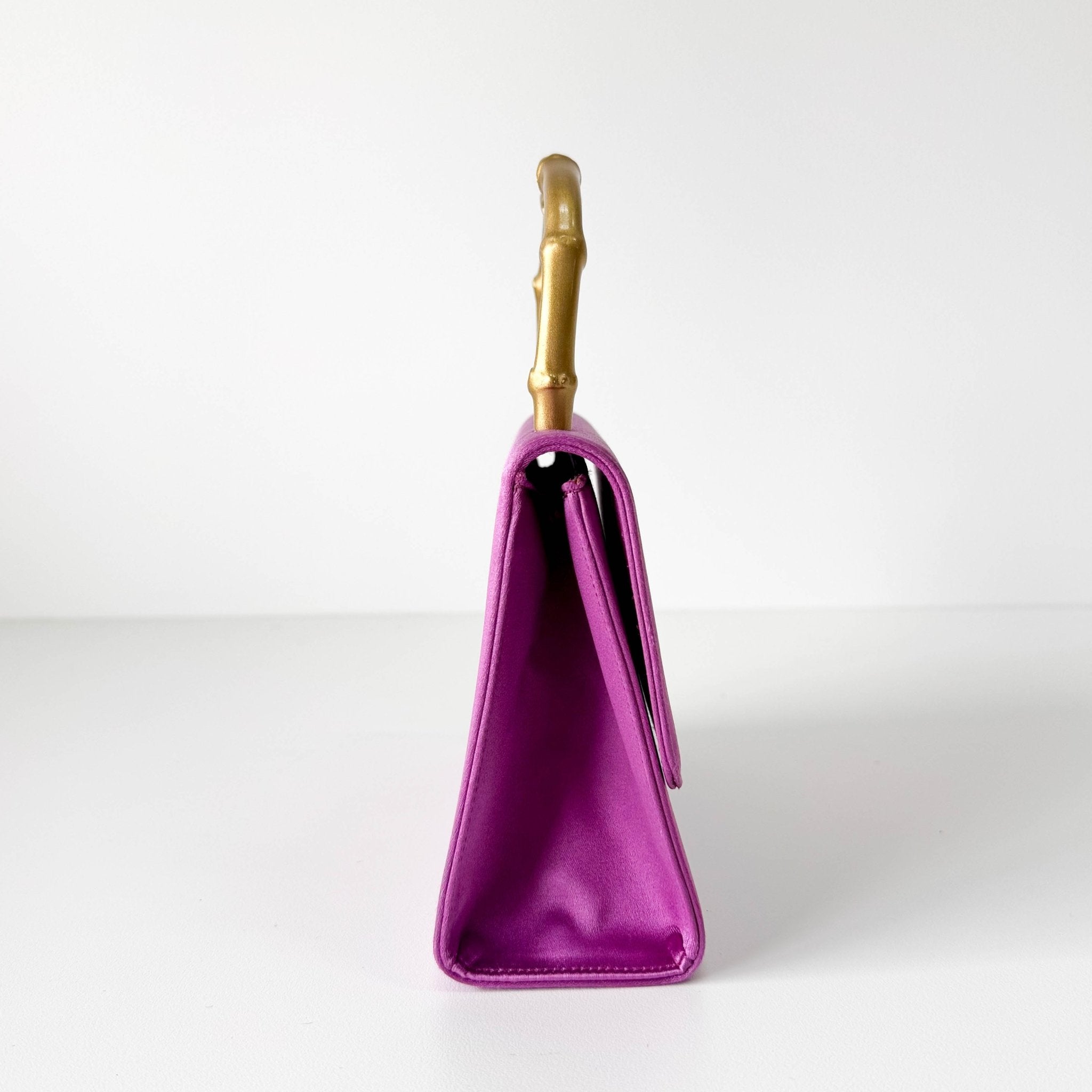 GUCCI Mini Bamboo Pink Satin Handle Bag, in , Sold by HIVE PRELOVED - Handle Bags, ,