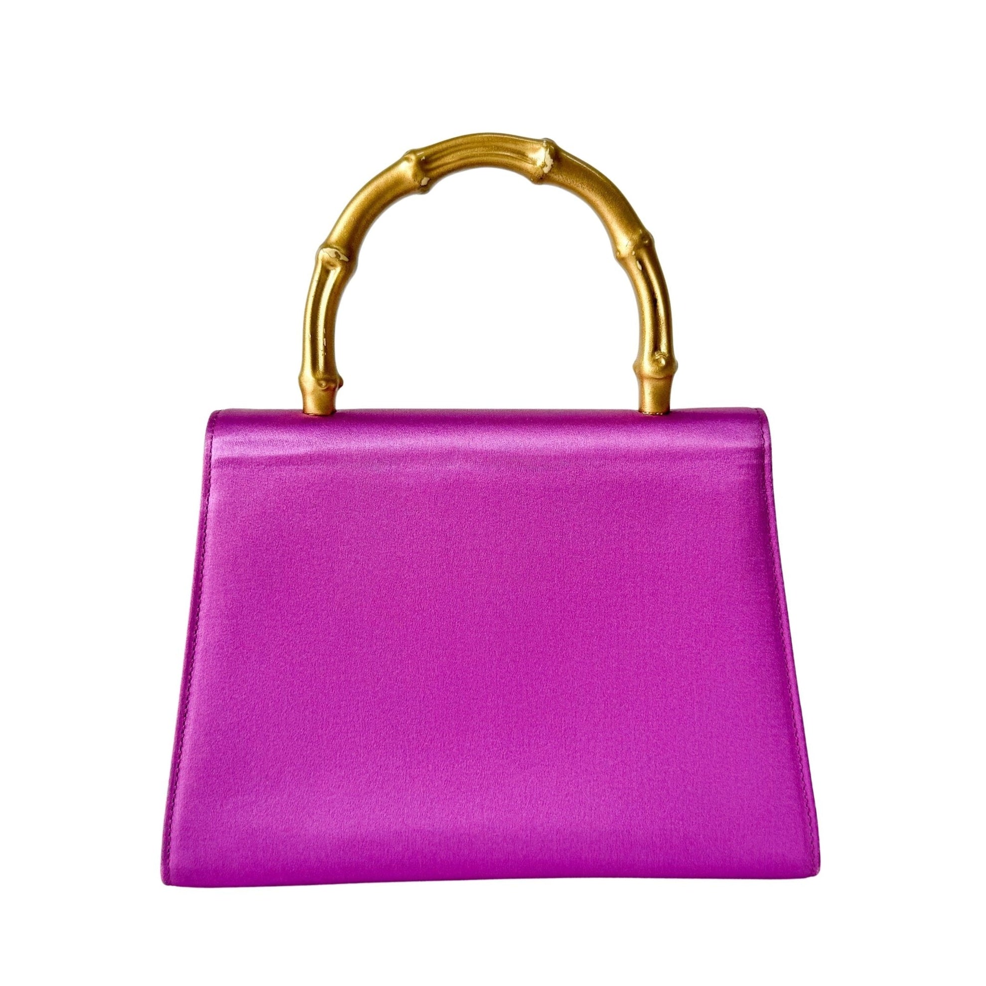 GUCCI Mini Bamboo Pink Satin Handle Bag, in , Sold by HIVE PRELOVED - Handle Bags, ,