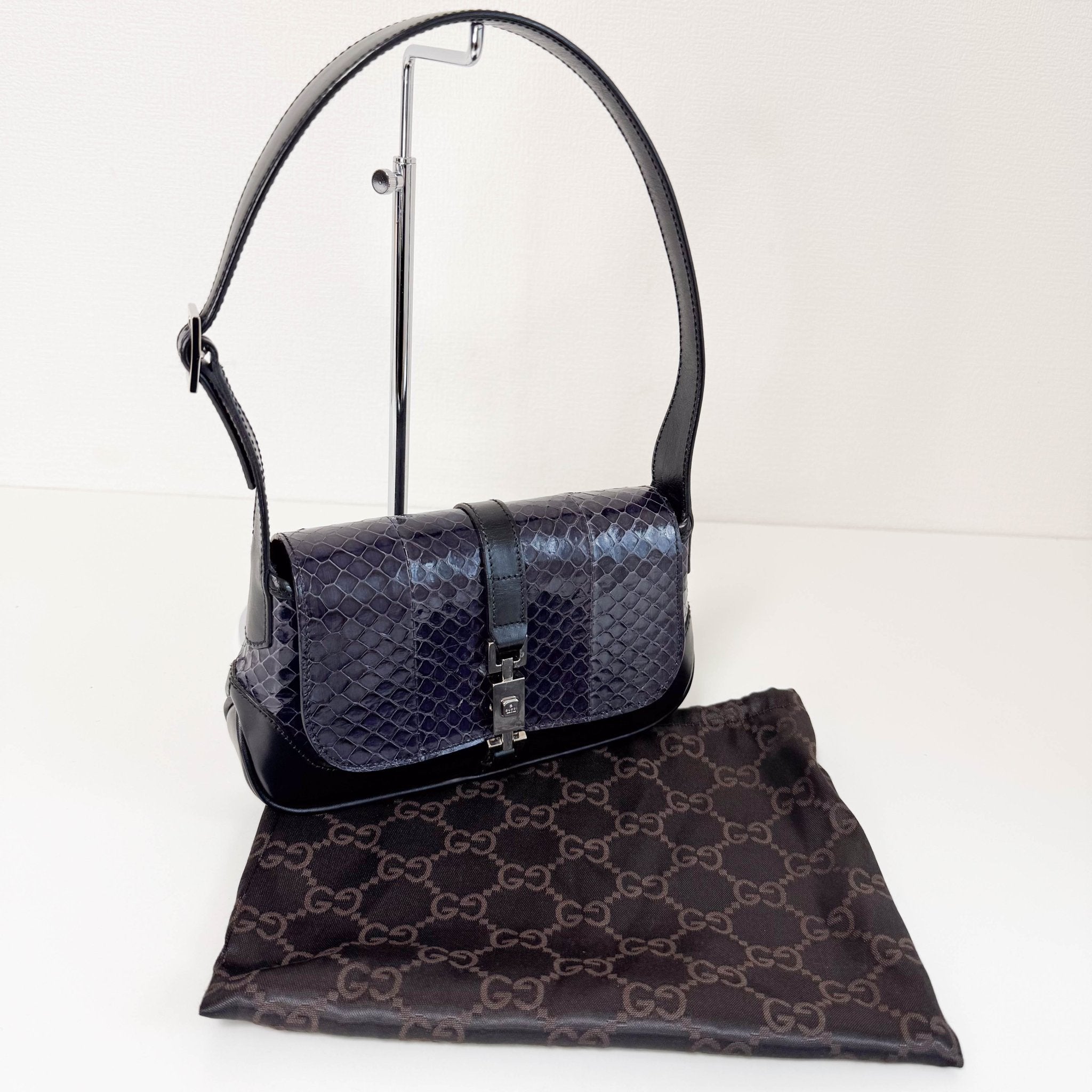 GUCCI Mini Jackie Navy/Black Leather Shoulder Bag, in , Sold by HIVE PRELOVED - Shoulder Bags, ,