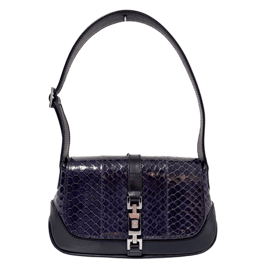 GUCCI Mini Jackie Navy/Black Leather Shoulder Bag, in , Sold by HIVE PRELOVED - Shoulder Bags, ,