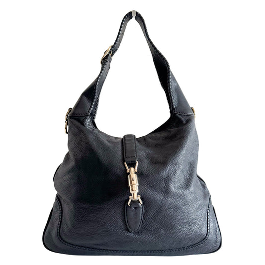 GUCCI New Jackie Black Leather Shoulder Bag, in , Sold by HIVE PRELOVED - Shoulder Bags, ,