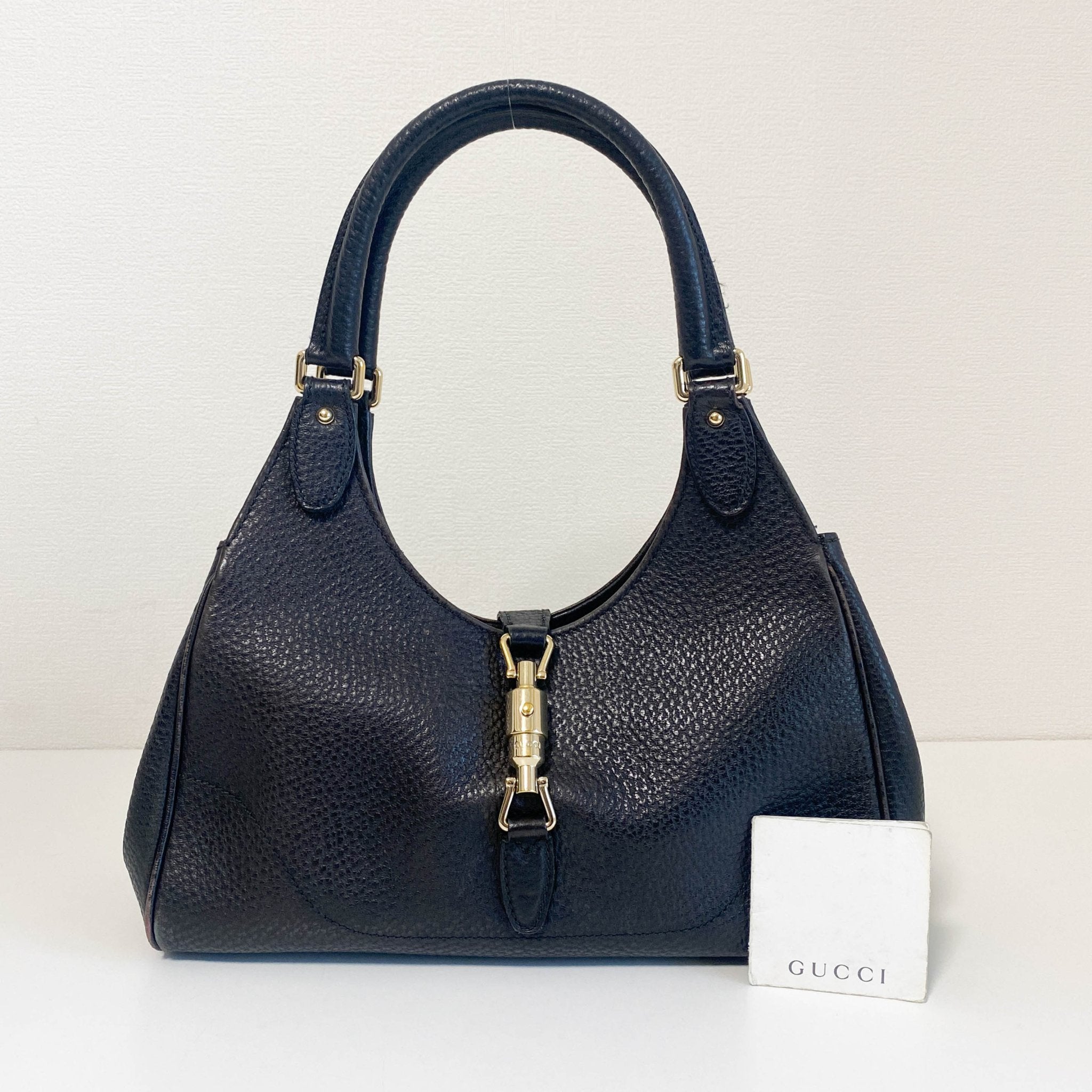 GUCCI New Jackie Black Leather Shoulder Bag, in , Sold by HIVE PRELOVED - Shoulder Bags, ,