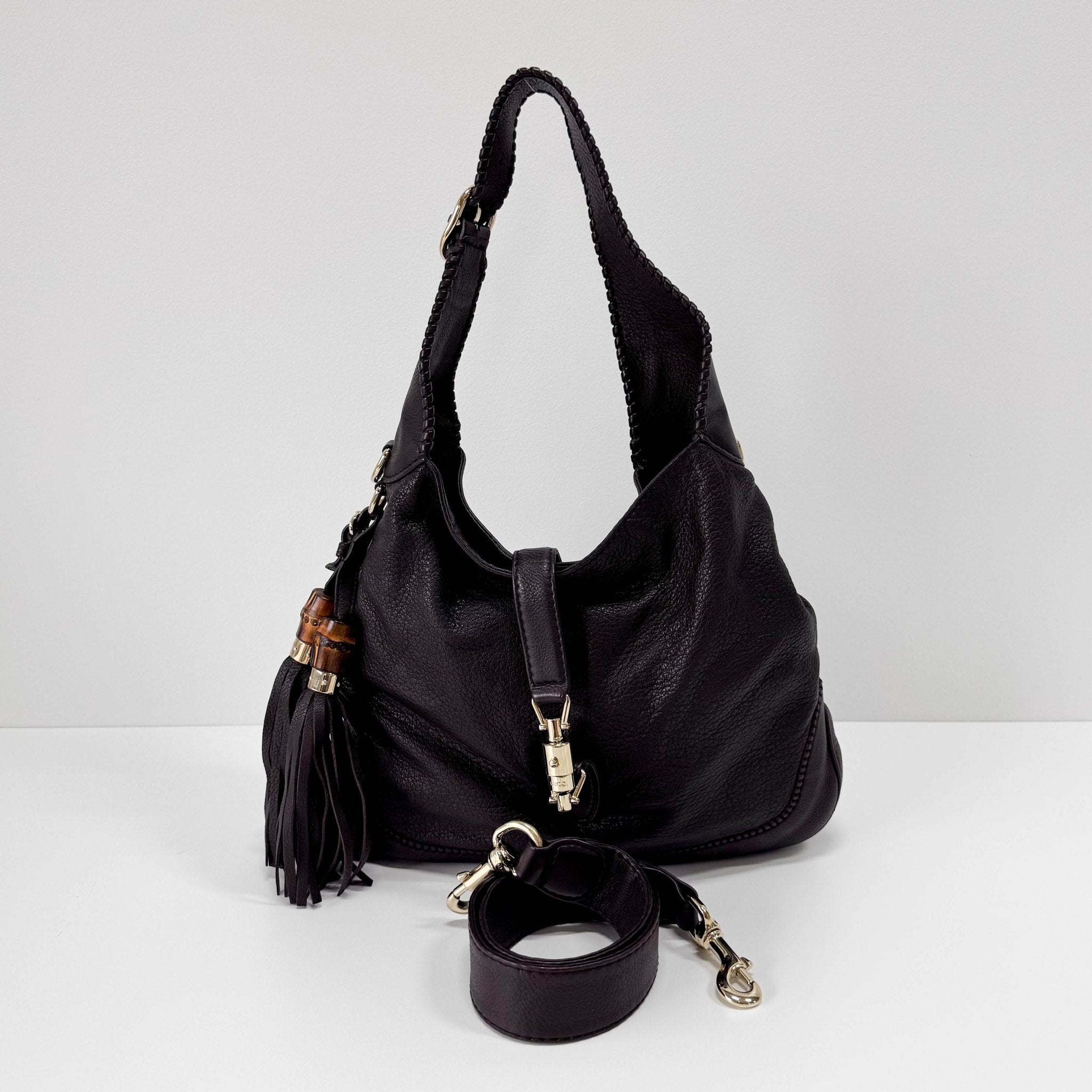GUCCI New Jackie Calfskin Dark Brown Shoulder Bag, in , Sold by HIVE PRELOVED - Shoulder Bags, ,