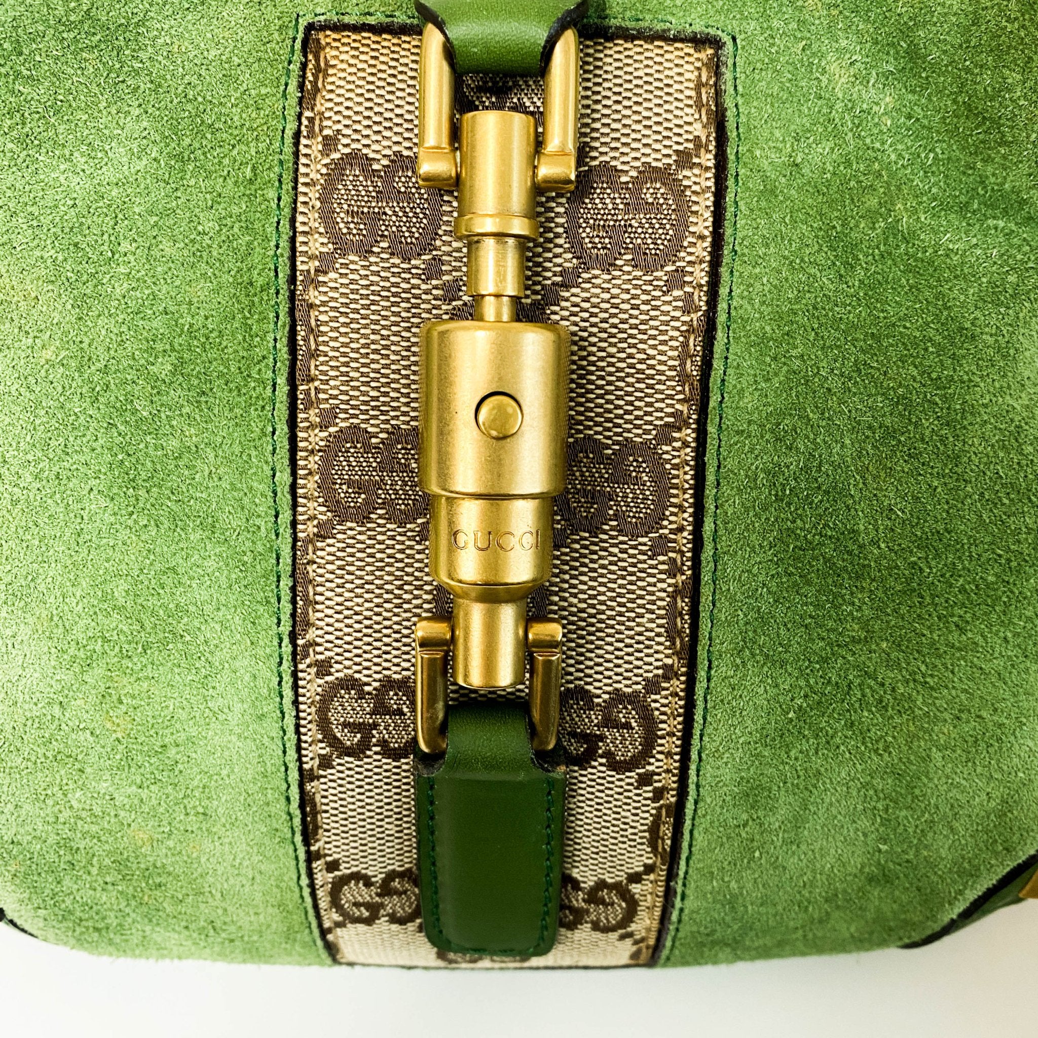 GUCCI New Jackie Green Suede Shoulder Bag, in , Sold by HIVE PRELOVED - Shoulder Bags, ,