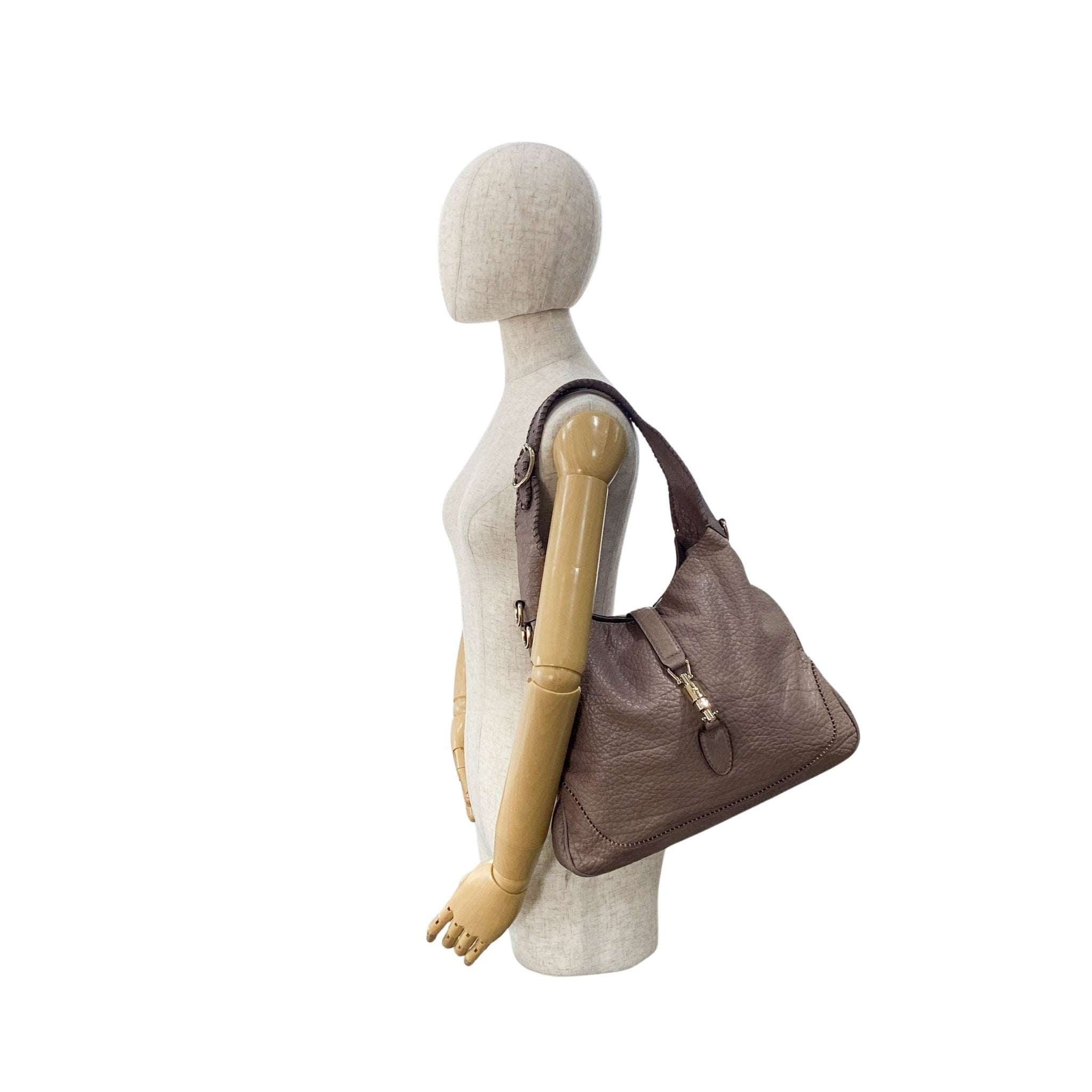 GUCCI New Jackie Grey Leather Shoulder Bag, in , Sold by HIVE PRELOVED - Shoulder Bags, ,