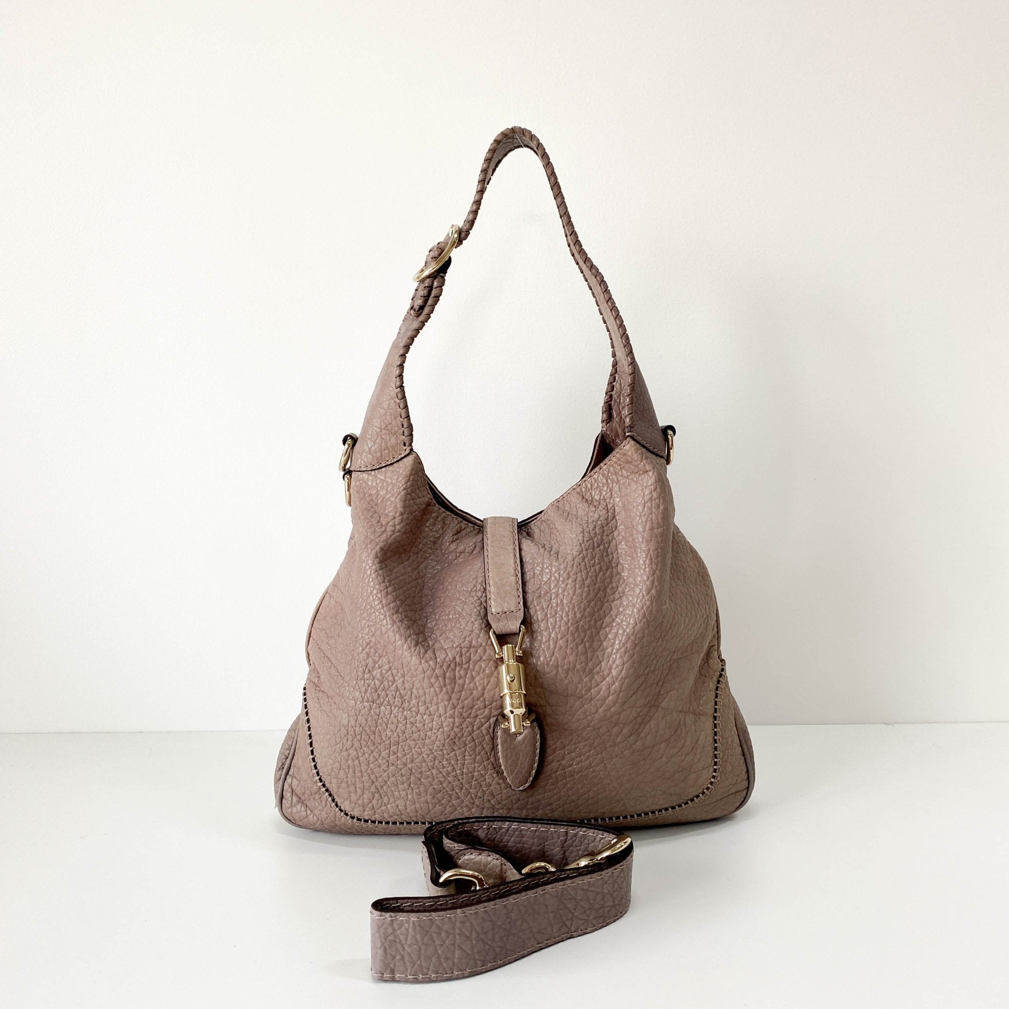 GUCCI New Jackie Grey Leather Shoulder Bag, in , Sold by HIVE PRELOVED - Shoulder Bags, ,