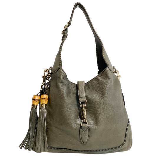 GUCCI New Jackie Hobo Leather Shoulder Bag Gold Hardware, in , Sold by HIVE PRELOVED - Shoulder Bags, ,