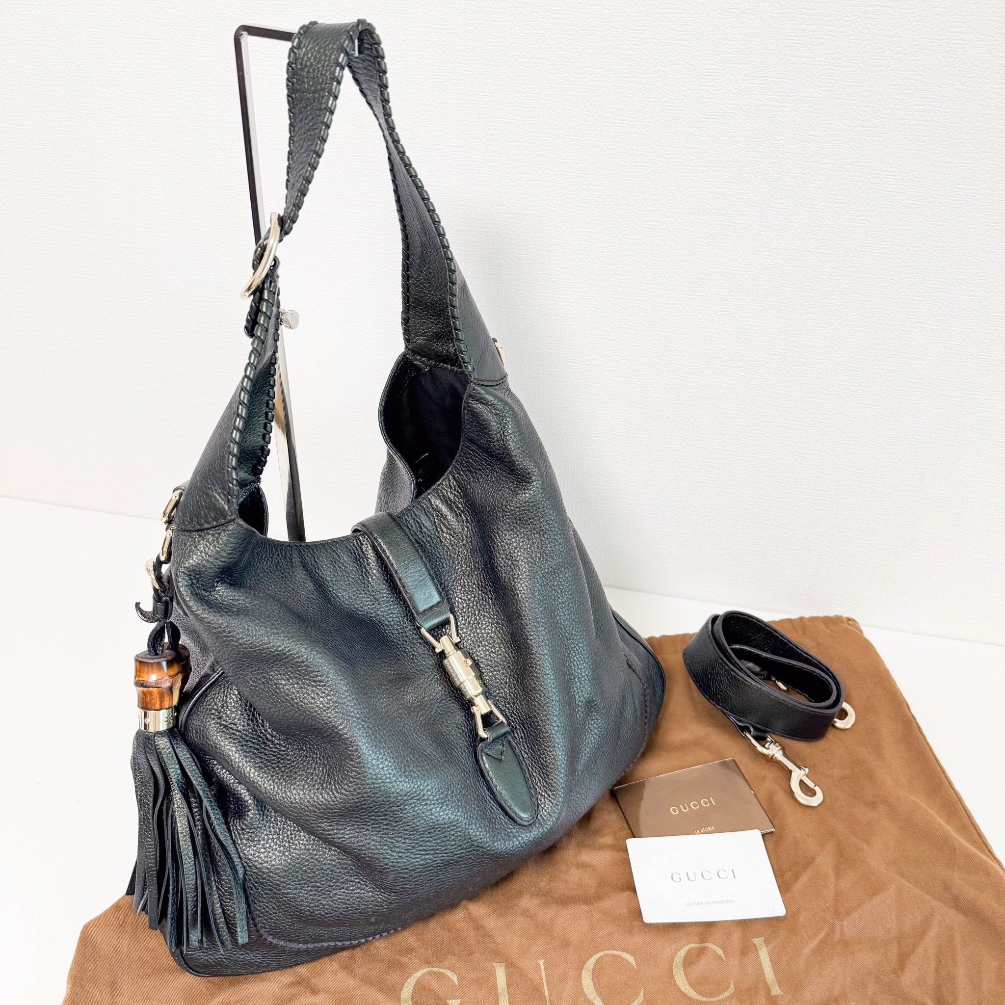 GUCCI New Jackie Metallic Calfskin Medium Shoulder Bag Green, in , Sold by HIVE PRELOVED - Shoulder Bags, ,