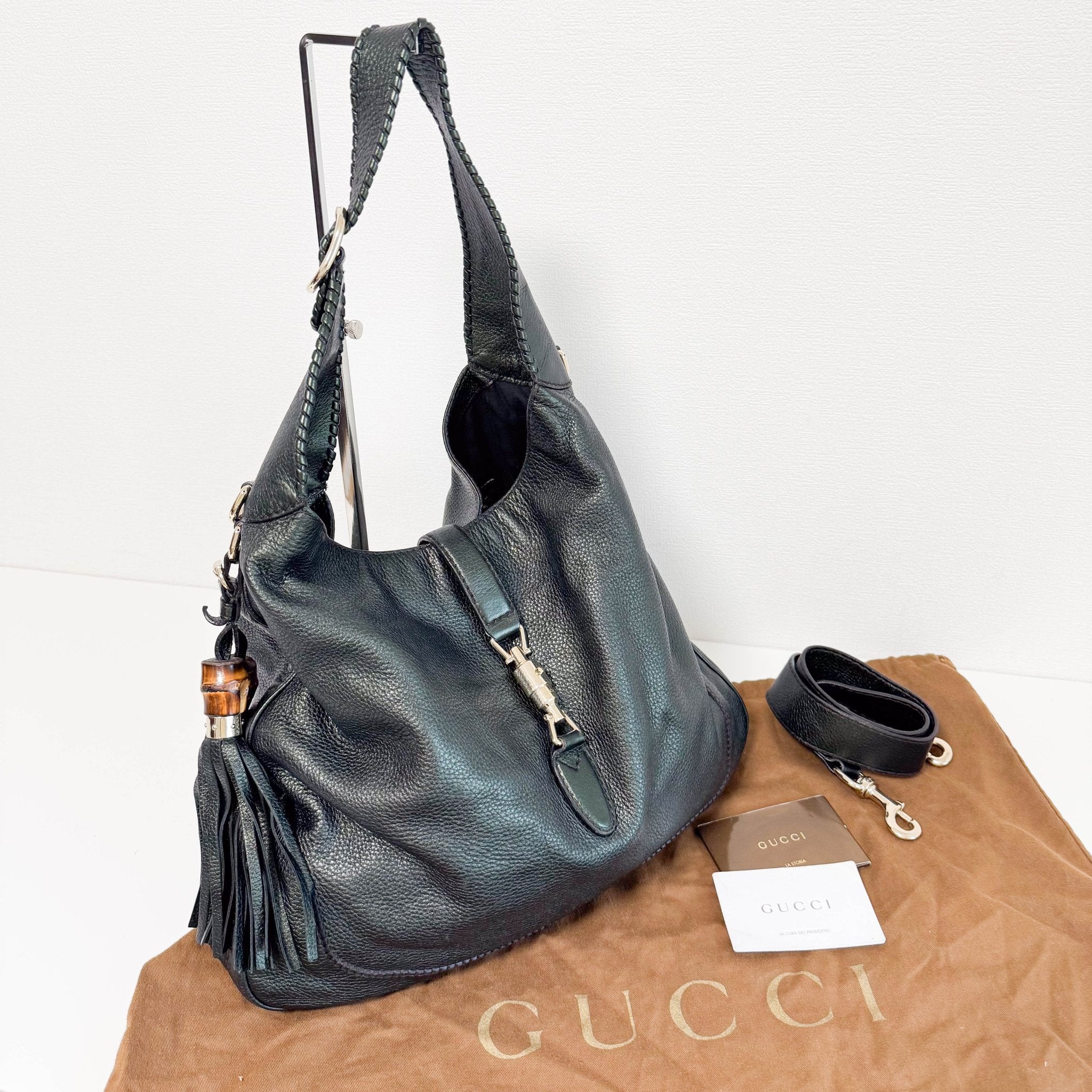 GUCCI New Jackie Metallic Calfskin Medium Shoulder Bag Green, in , Sold by HIVE PRELOVED - Shoulder Bags, ,