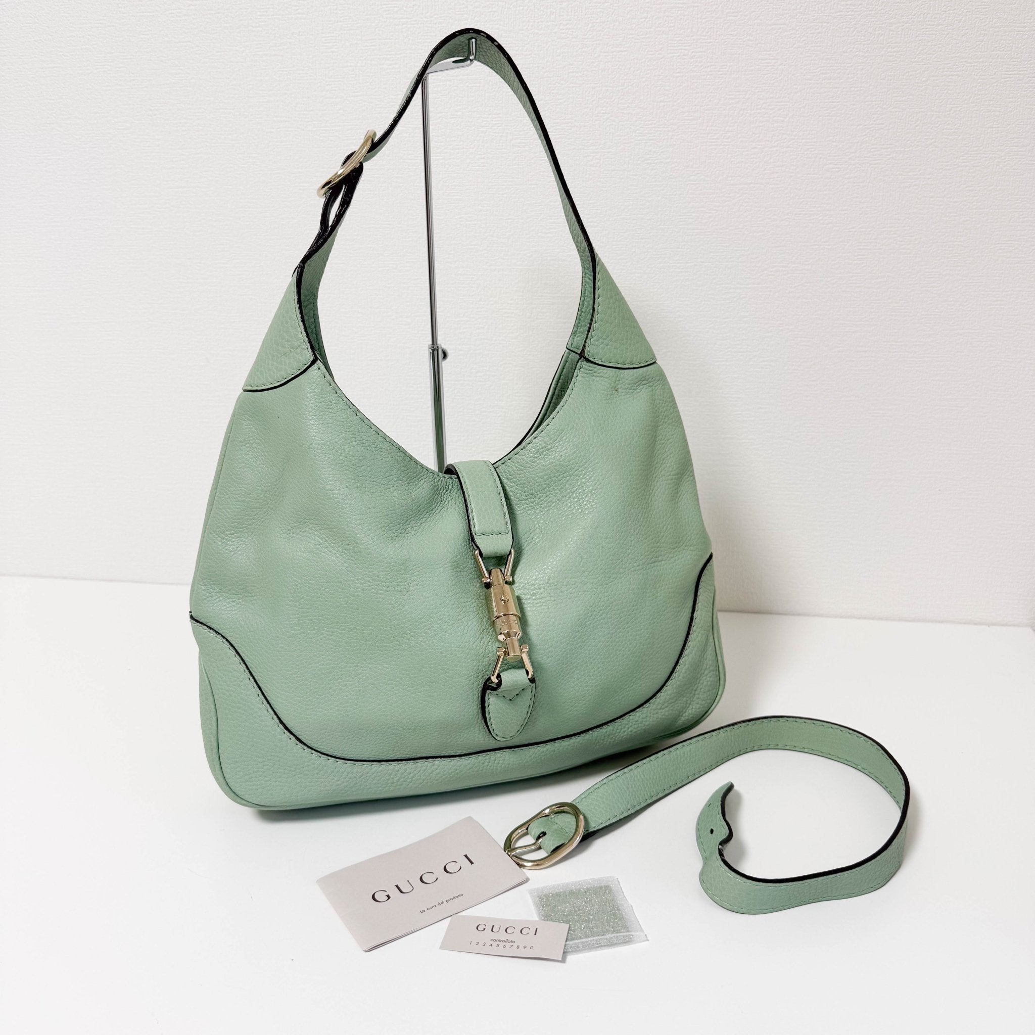GUCCI New Jackie Mint Green Shoulder Bag, in , Sold by HIVE PRELOVED - Shoulder Bags, ,