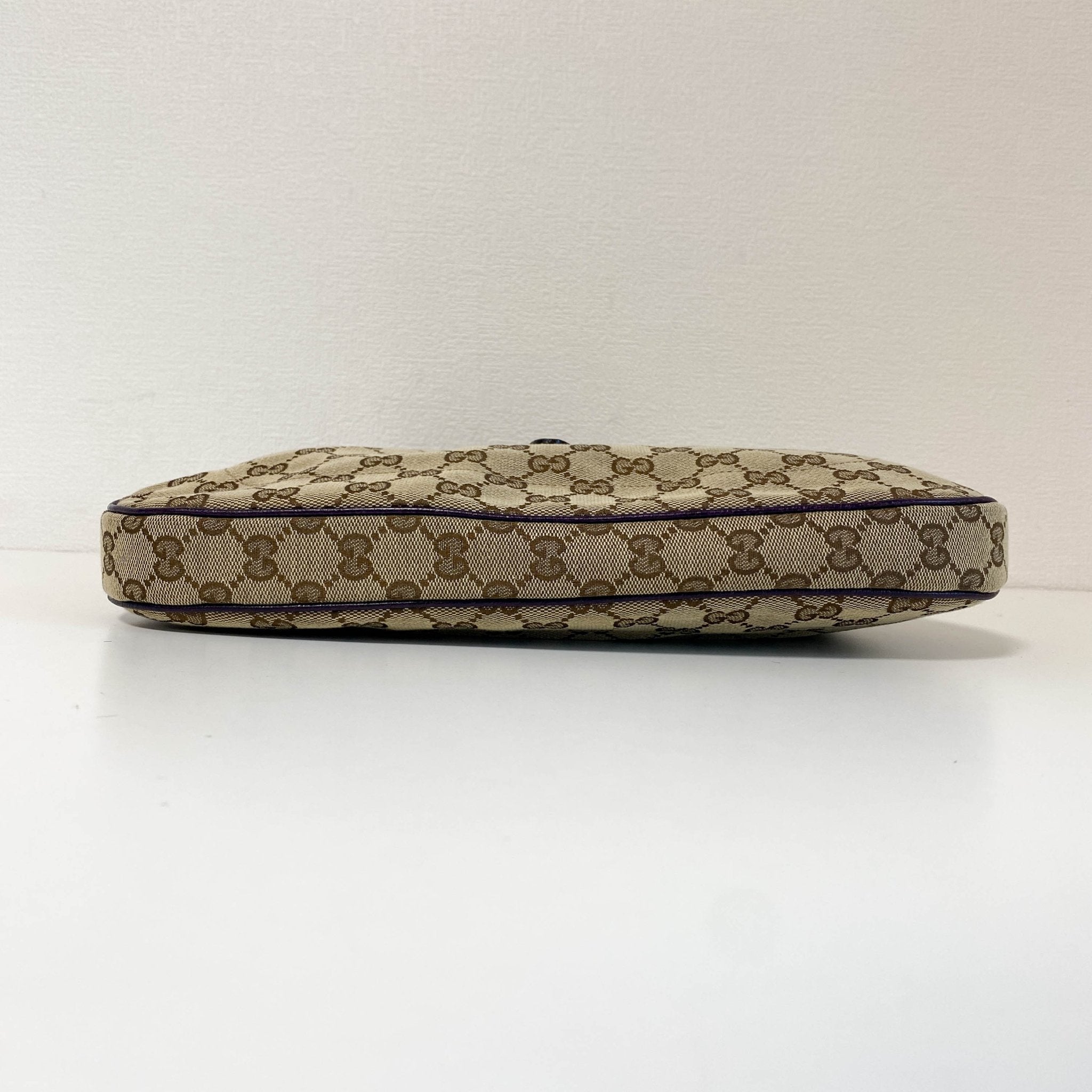 GUCCI New Jackie Purple Leather and GG Canvas Shoulder Bag, in , Sold by HIVE PRELOVED - Shoulder Bags, ,