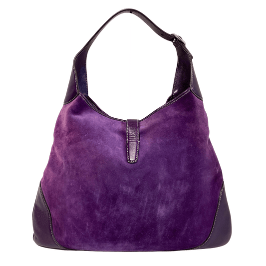 GUCCI New Jackie Purple Suede Shoulder Bag, in , Sold by HIVE PRELOVED - Shoulder Bags, ,