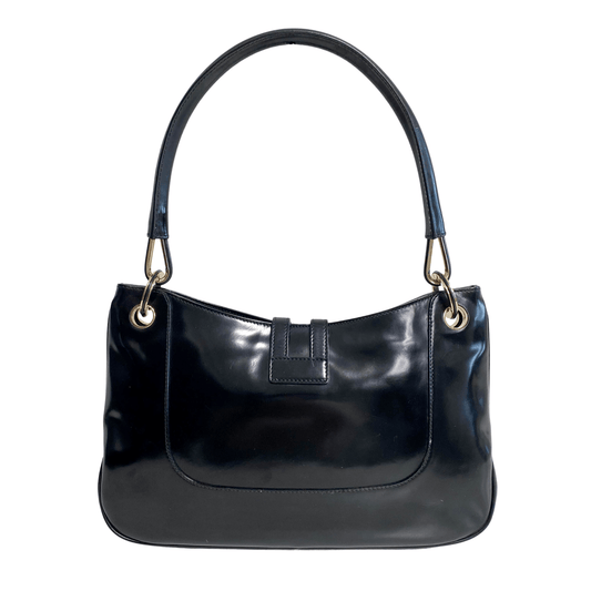 GUCCI Patent Leather Black Hobo Shoulder Bag, in , Sold by HIVE PRELOVED - Shoulder Bags, ,