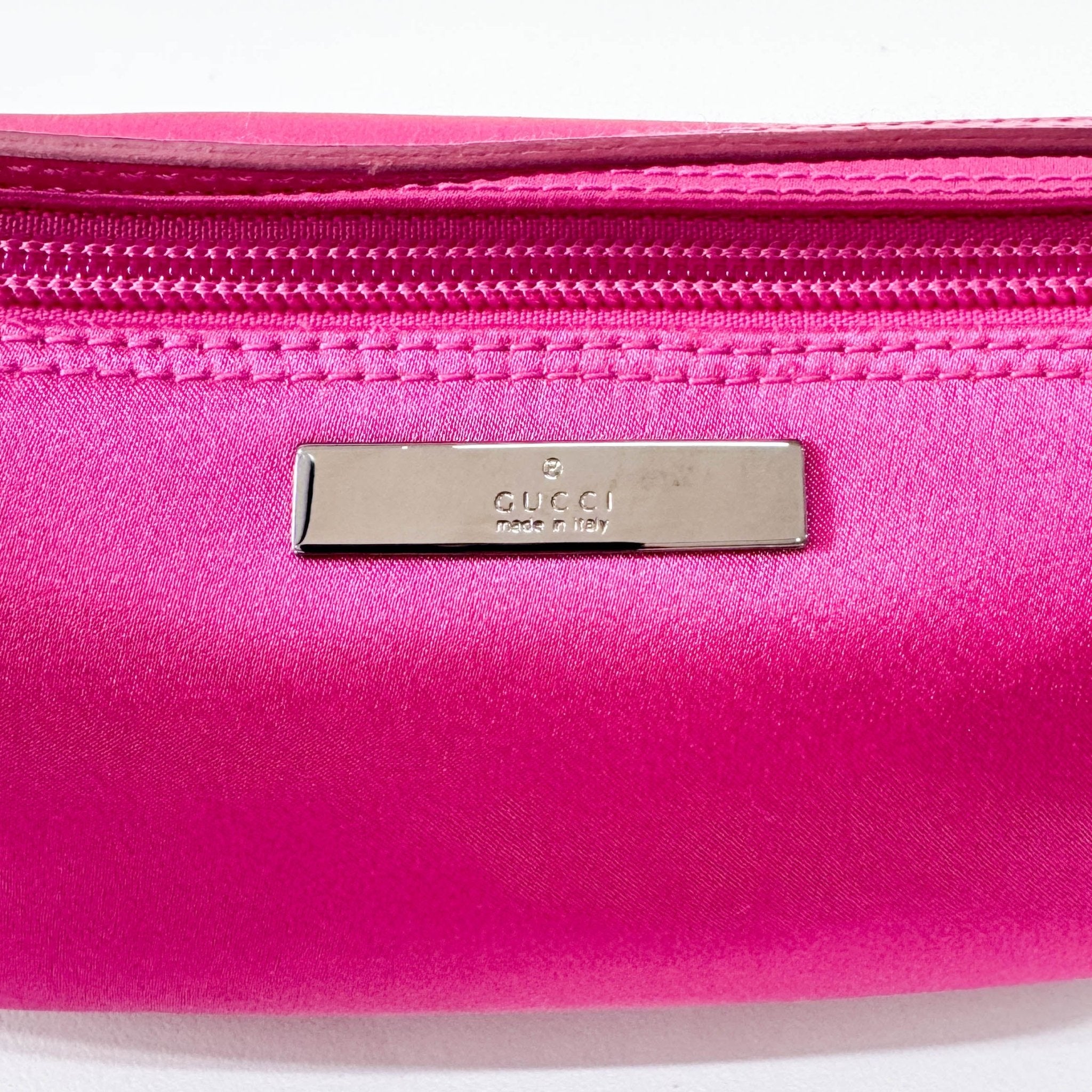 GUCCI Pink Satin Mini Pochette Pouch Bag, in , Sold by HIVE PRELOVED - Pouches, ,