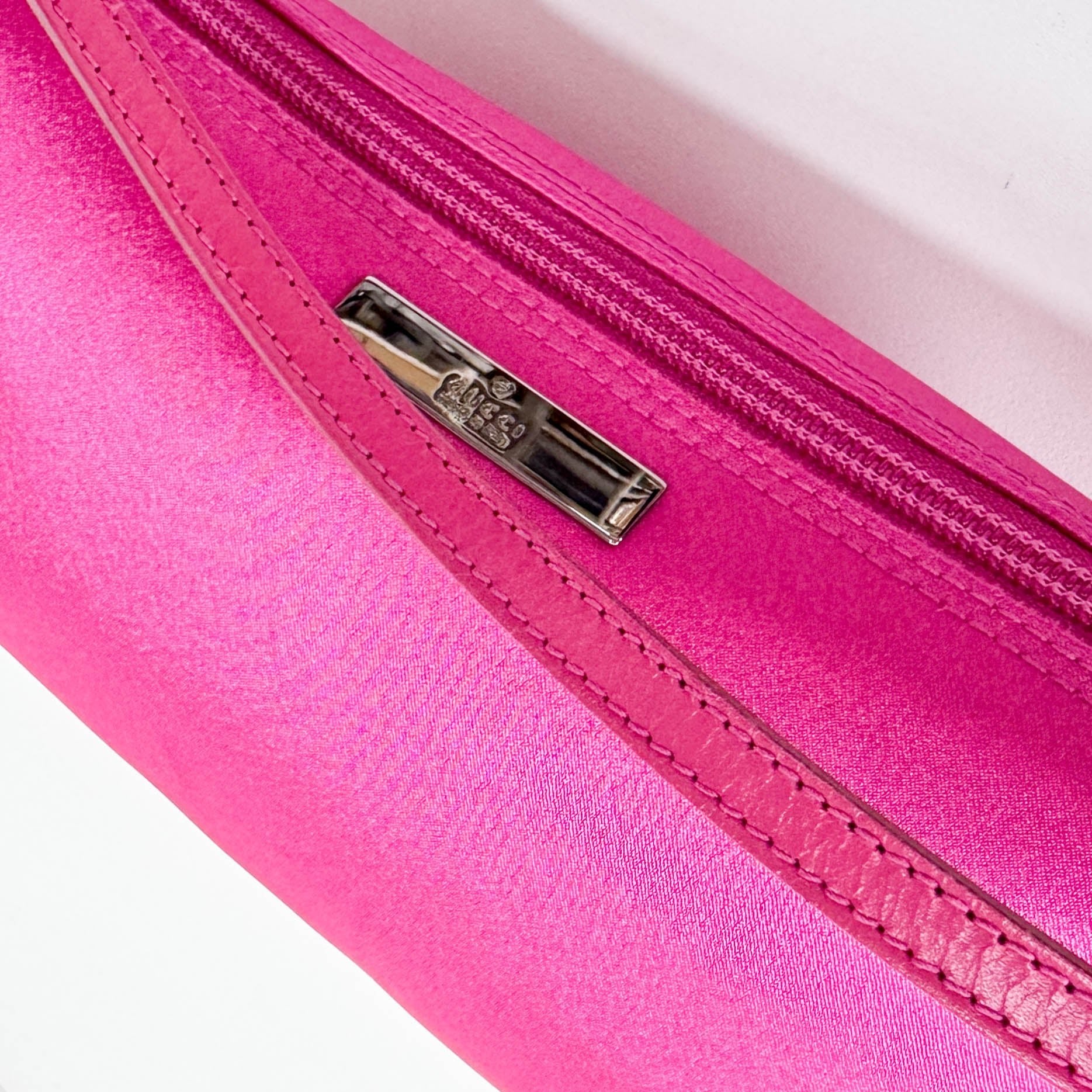 GUCCI Pink Satin Mini Pochette Pouch Bag, in , Sold by HIVE PRELOVED - Pouches, ,