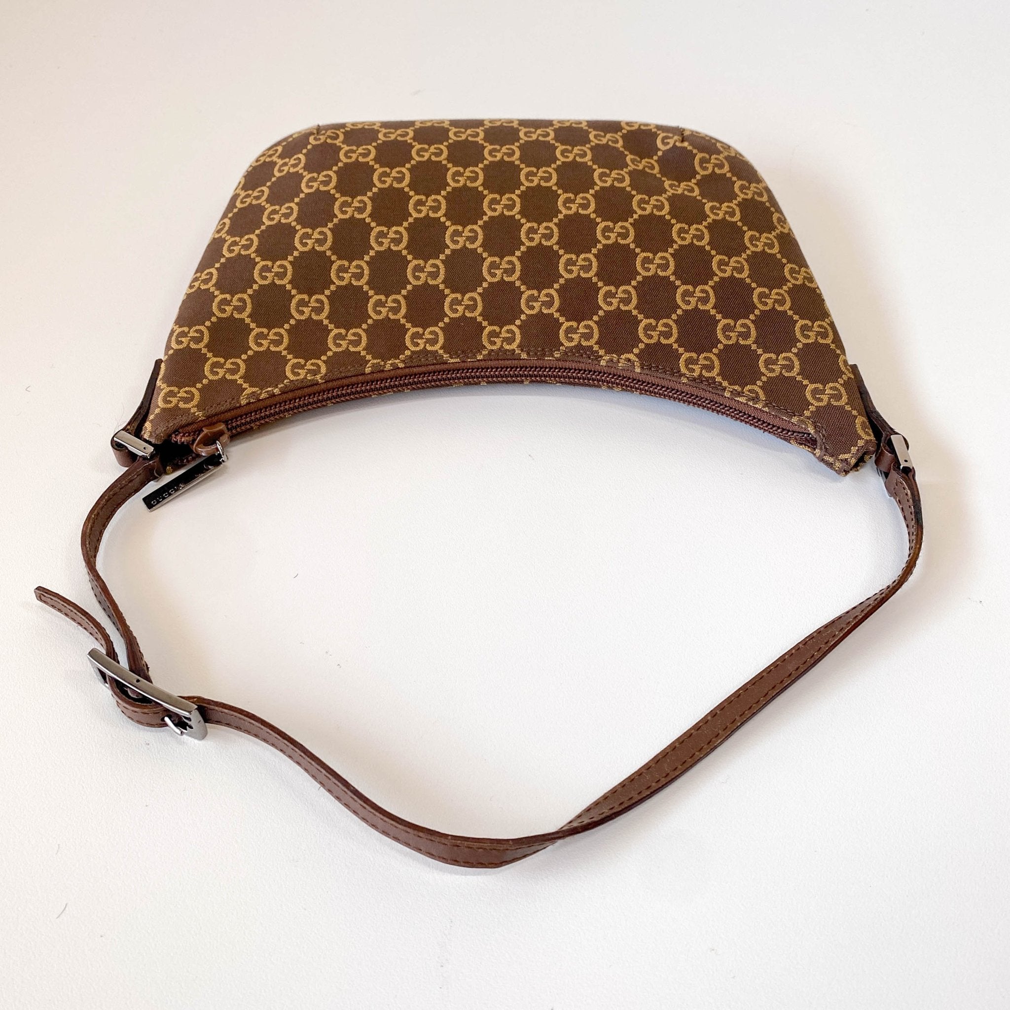 GUCCI Pochette Brown GG Canvas Shoulder Bag, in , Sold by HIVE PRELOVED - Shoulder Bags, ,
