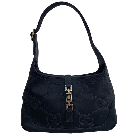 GUCCI Rare Black Satin Jackie Small GG Pattern, in , Sold by HIVE PRELOVED - Shoulder Bags, ,