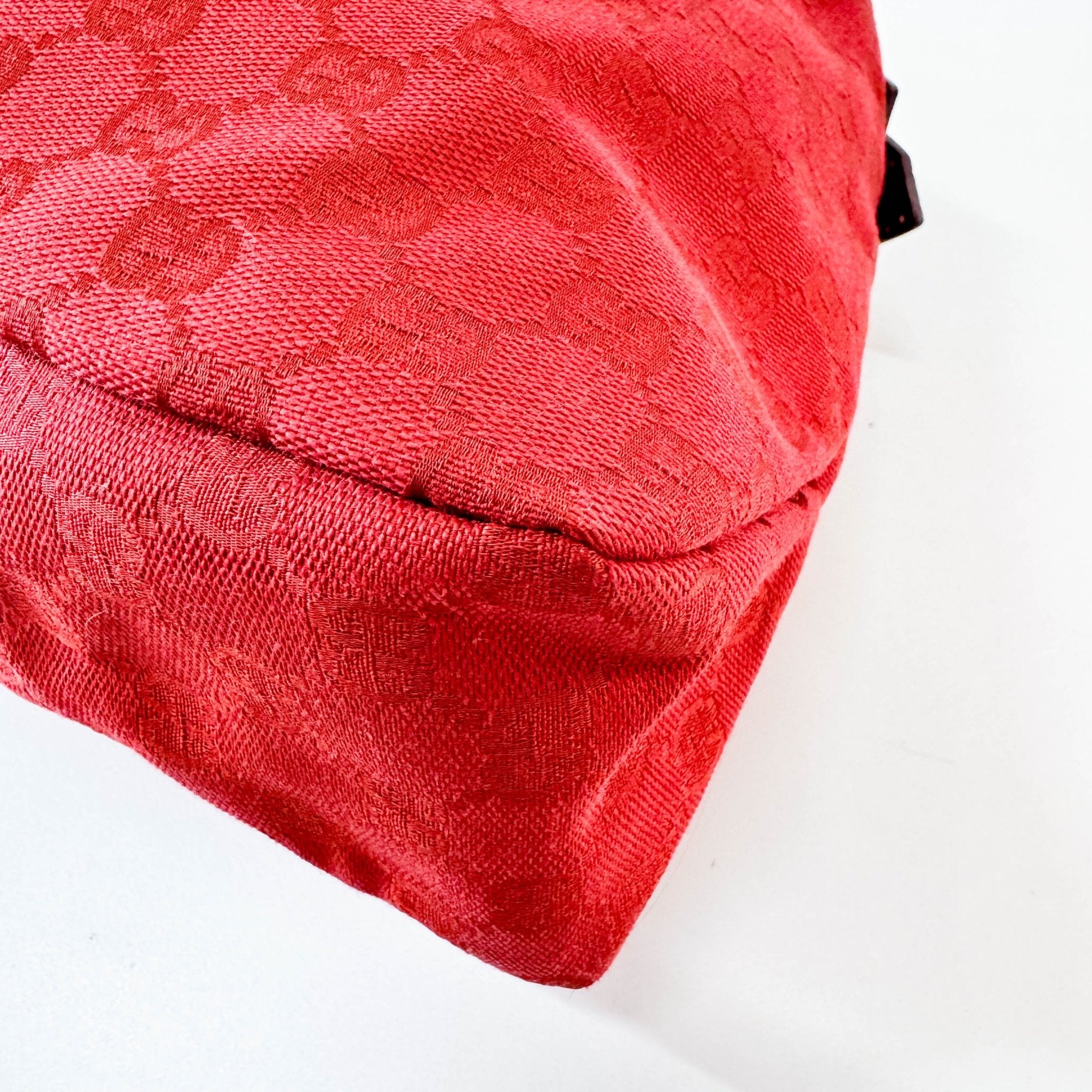 GUCCI Red Cotton GG Canvas Horsebit Shoulder Bag, in , Sold by HIVE PRELOVED - Shoulder Bags, ,