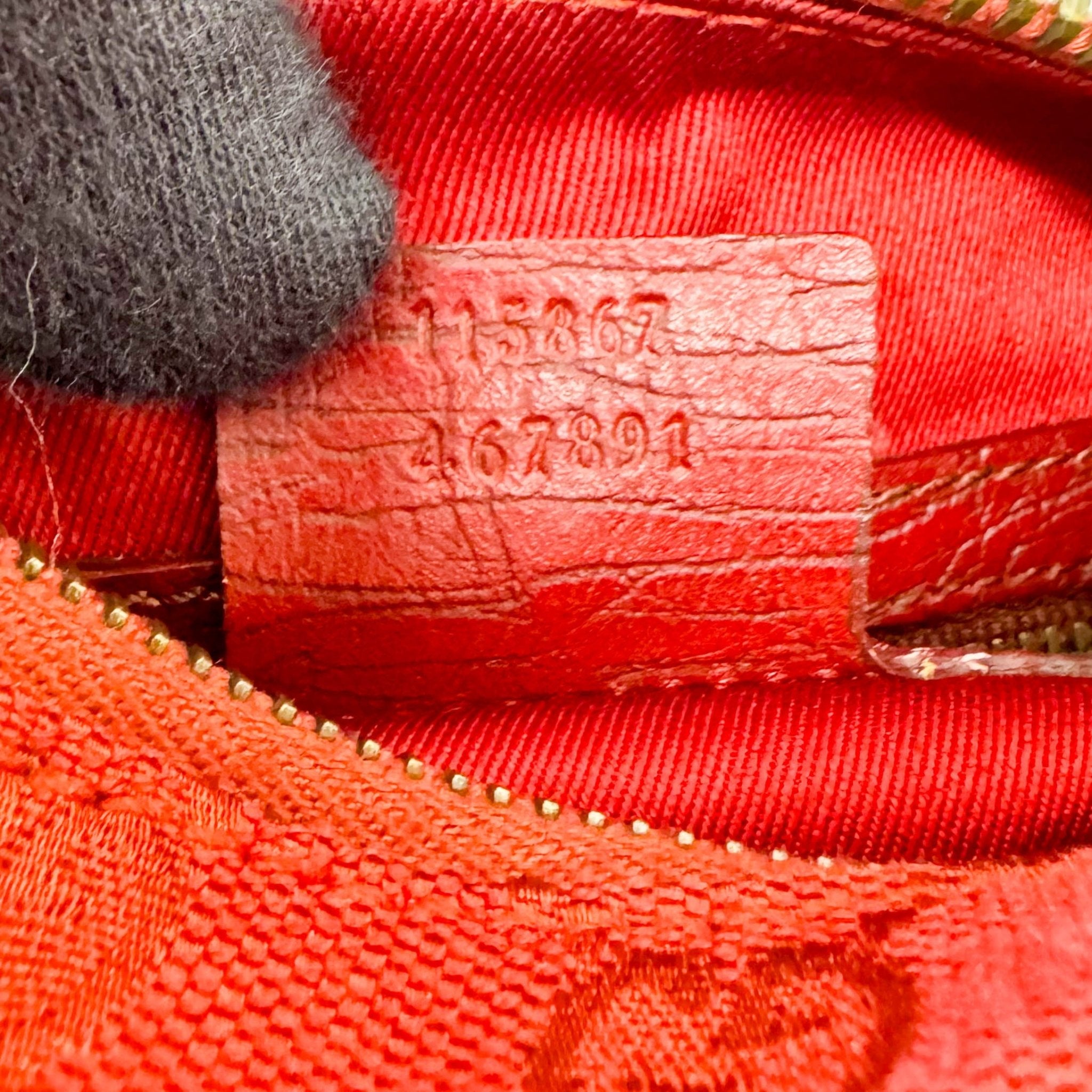 GUCCI Red Cotton GG Canvas Horsebit Shoulder Bag, in , Sold by HIVE PRELOVED - Shoulder Bags, ,