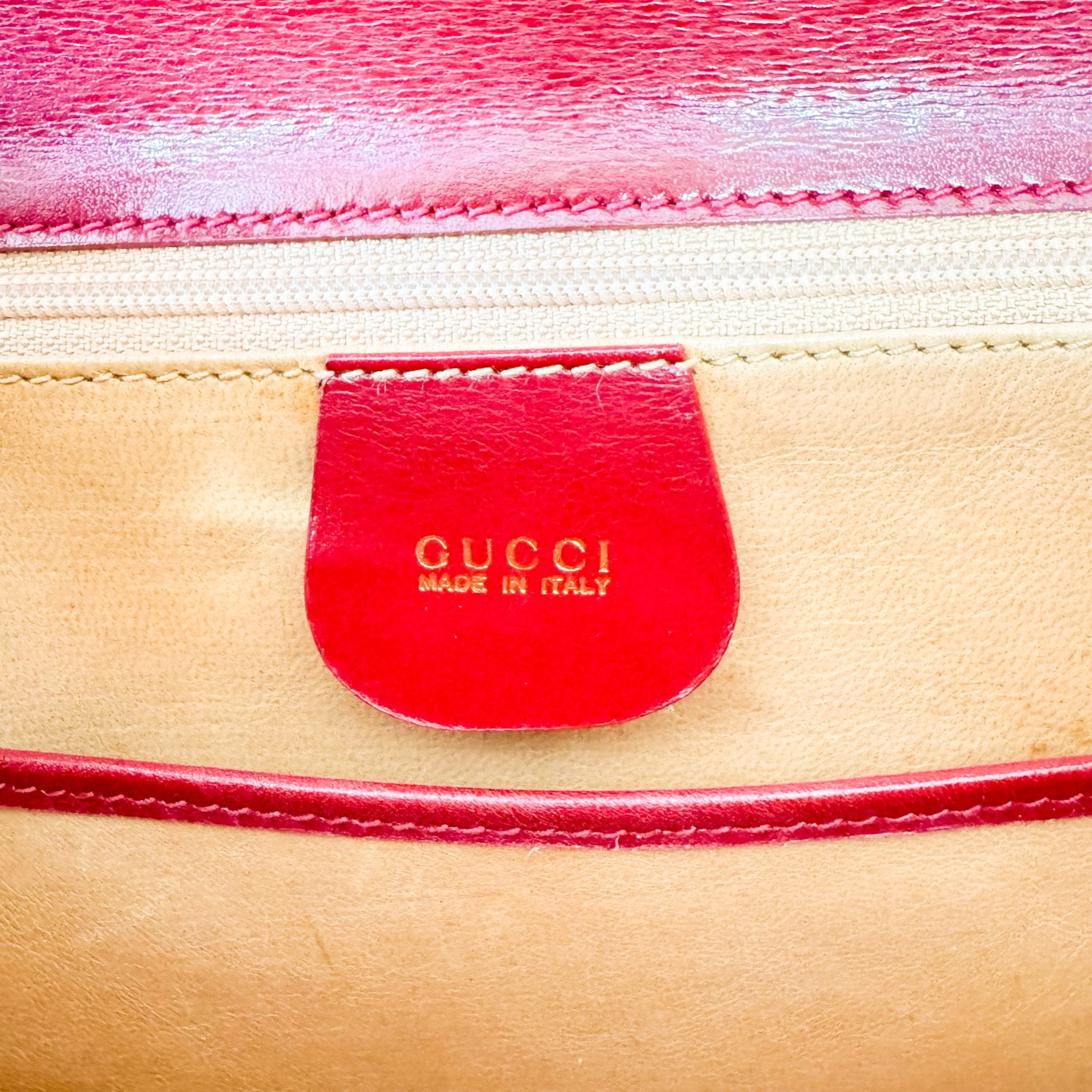 GUCCI Red Leather Lady Lock Handbag, in , Sold by HIVE PRELOVED - Handle Bags, ,