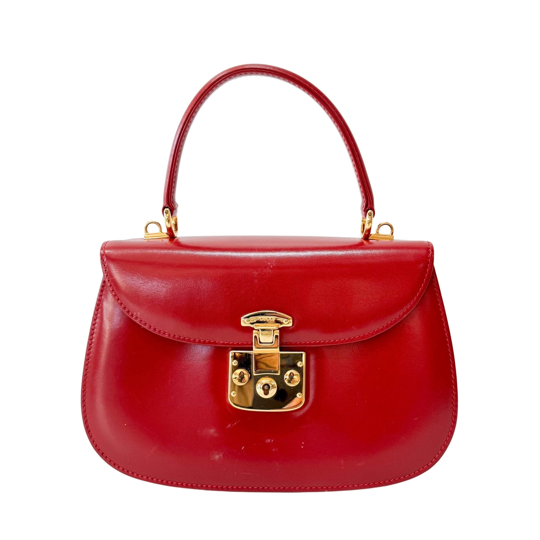 GUCCI Red Leather Lady Lock Handbag, in , Sold by HIVE PRELOVED - Handle Bags, ,