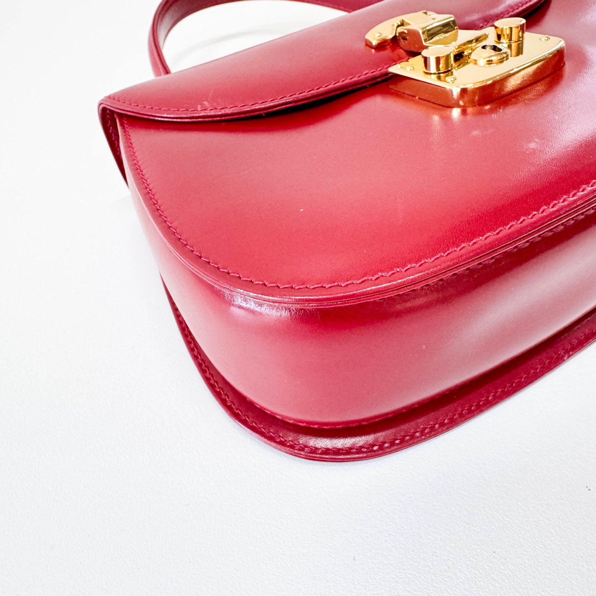 GUCCI Red Leather Lady Lock Handbag, in , Sold by HIVE PRELOVED - Handle Bags, ,