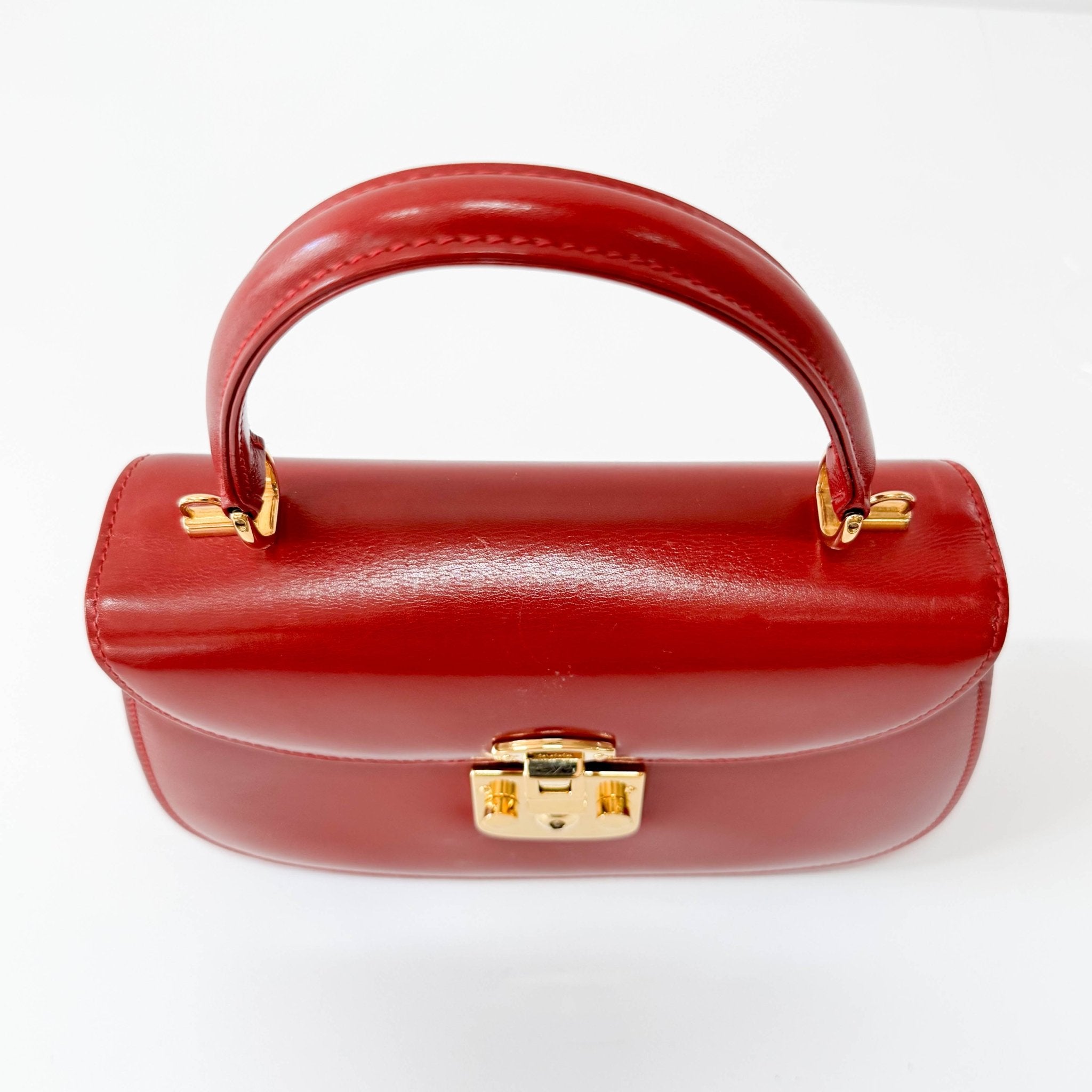 GUCCI Red Leather Lady Lock Handbag, in , Sold by HIVE PRELOVED - Handle Bags, ,