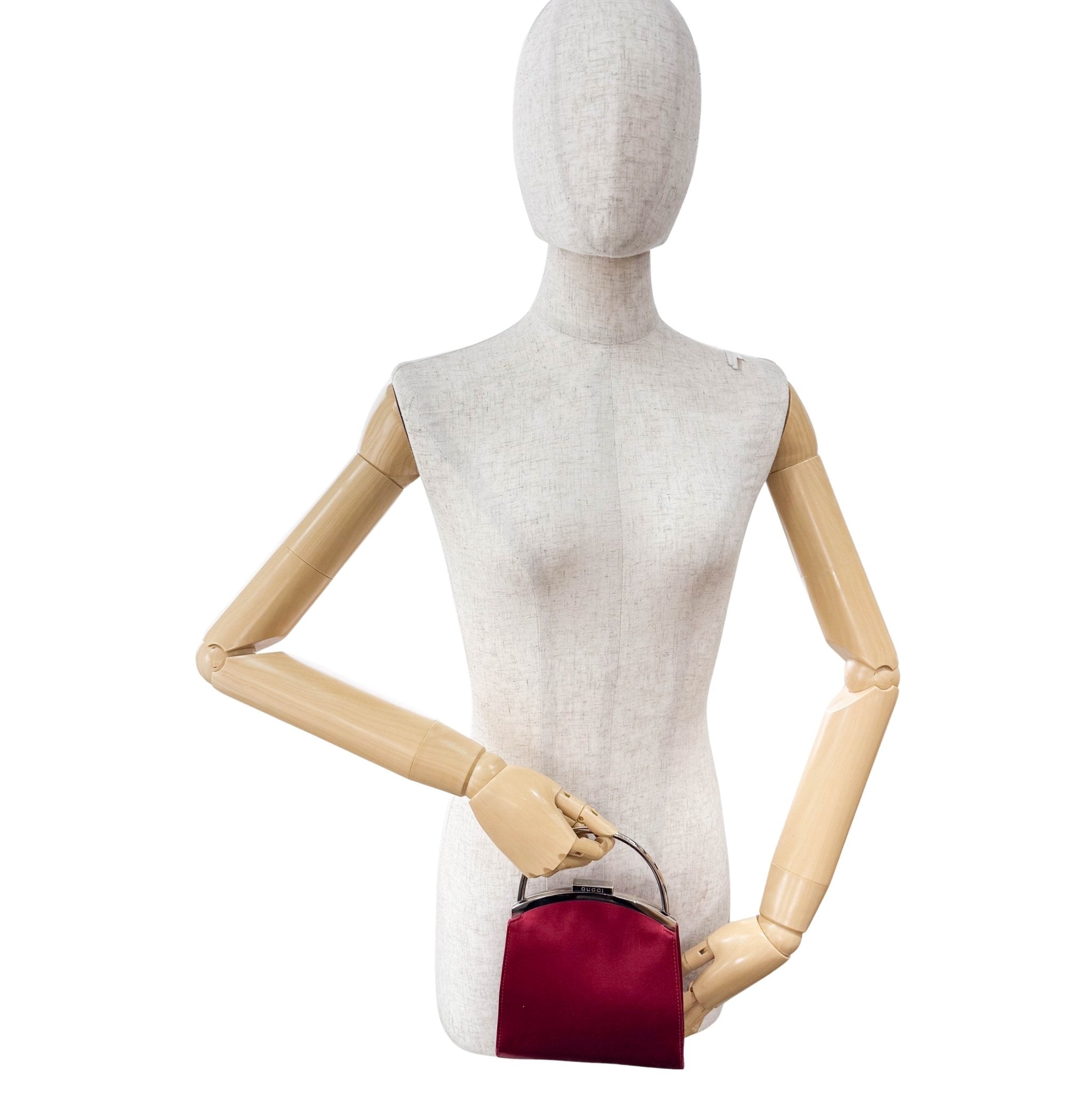 GUCCI Red Satin Mini Top Handle Bag, in , Sold by HIVE PRELOVED - Handle Bags, ,