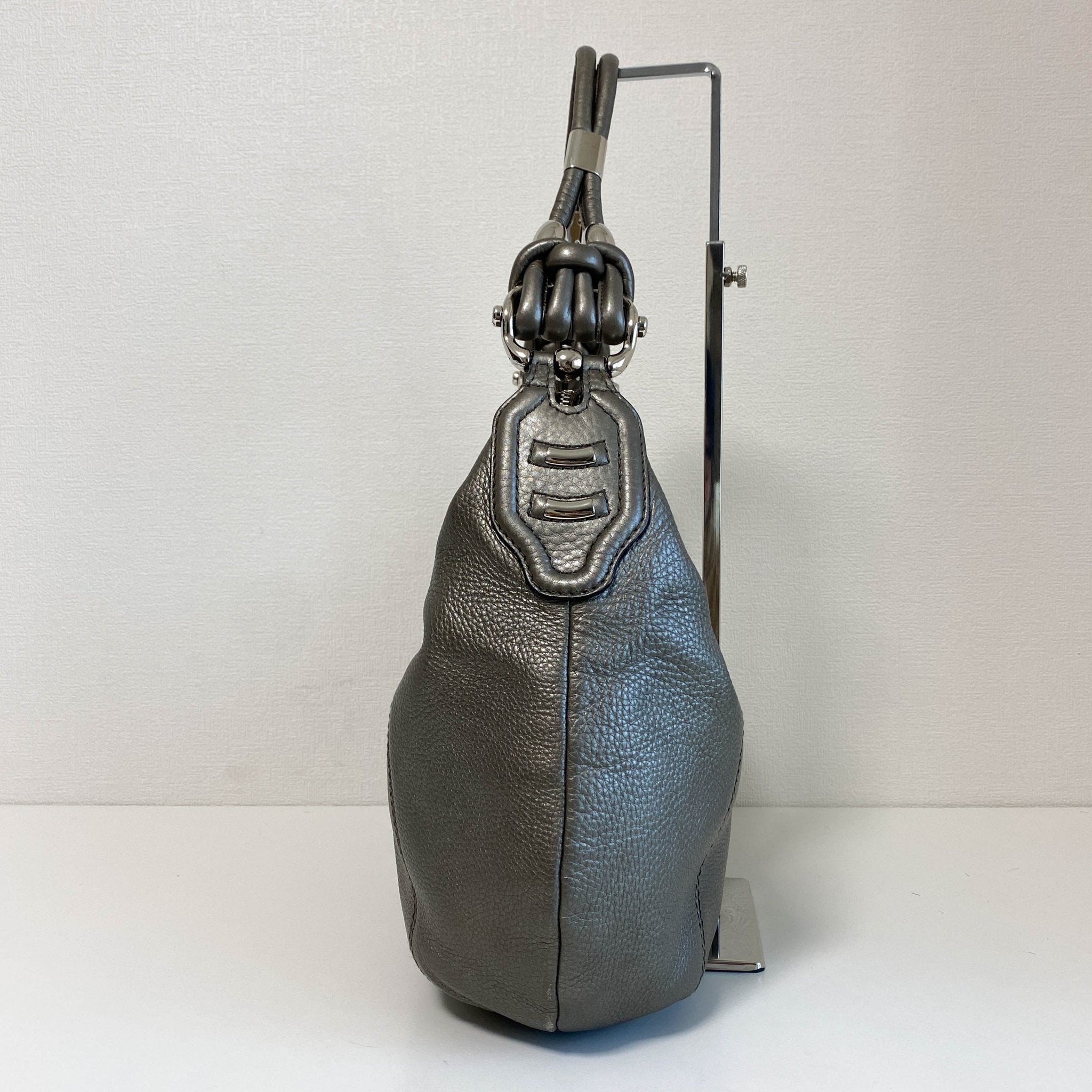 GUCCI Silver Leather Hobo Shoulder Bag, in , Sold by HIVE PRELOVED - Shoulder Bags, ,