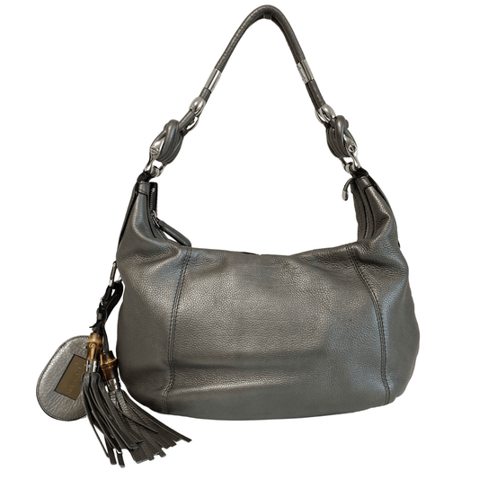 GUCCI Silver Leather Hobo Shoulder Bag, in , Sold by HIVE PRELOVED - Shoulder Bags, ,