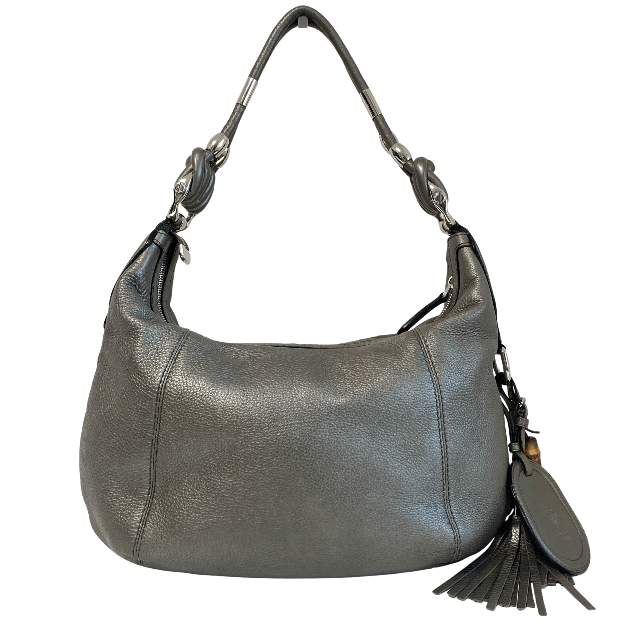GUCCI Silver Leather Hobo Shoulder Bag, in , Sold by HIVE PRELOVED - Shoulder Bags, ,