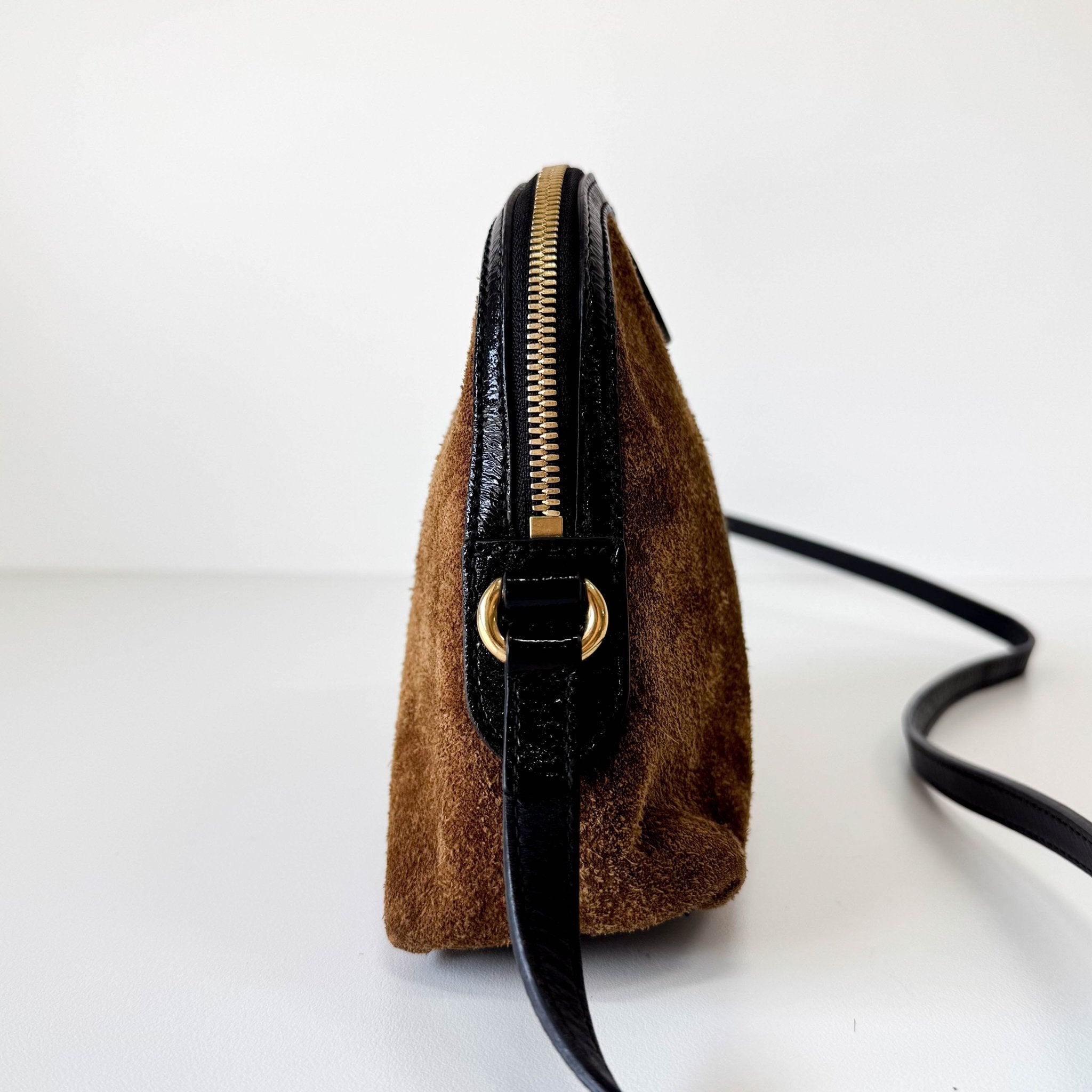 GUCCI Small Ophidia Brown Suede Shoulder Bag, in , Sold by HIVE PRELOVED - Crossbody bags, ,