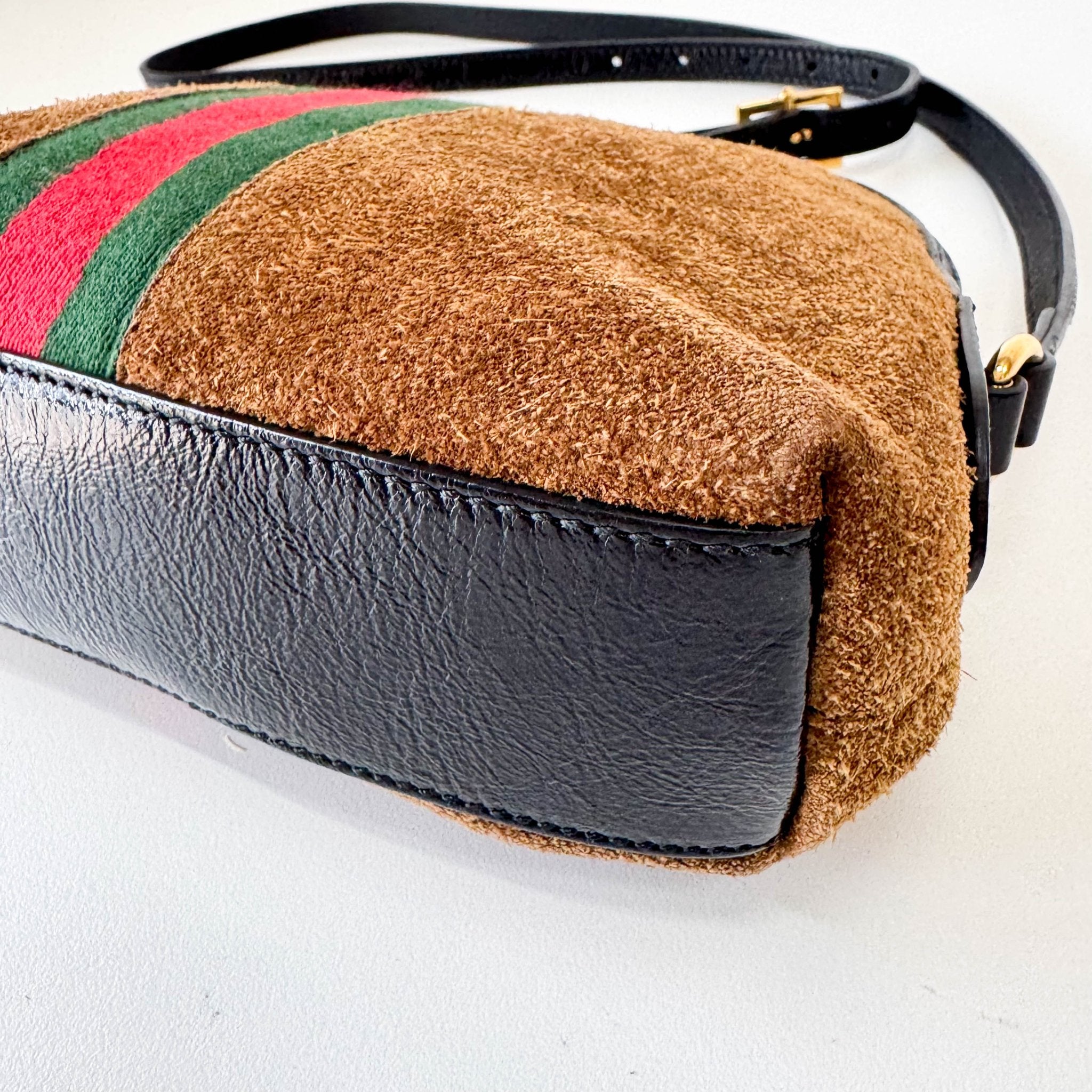 GUCCI Small Ophidia Brown Suede Shoulder Bag, in , Sold by HIVE PRELOVED - Crossbody bags, ,