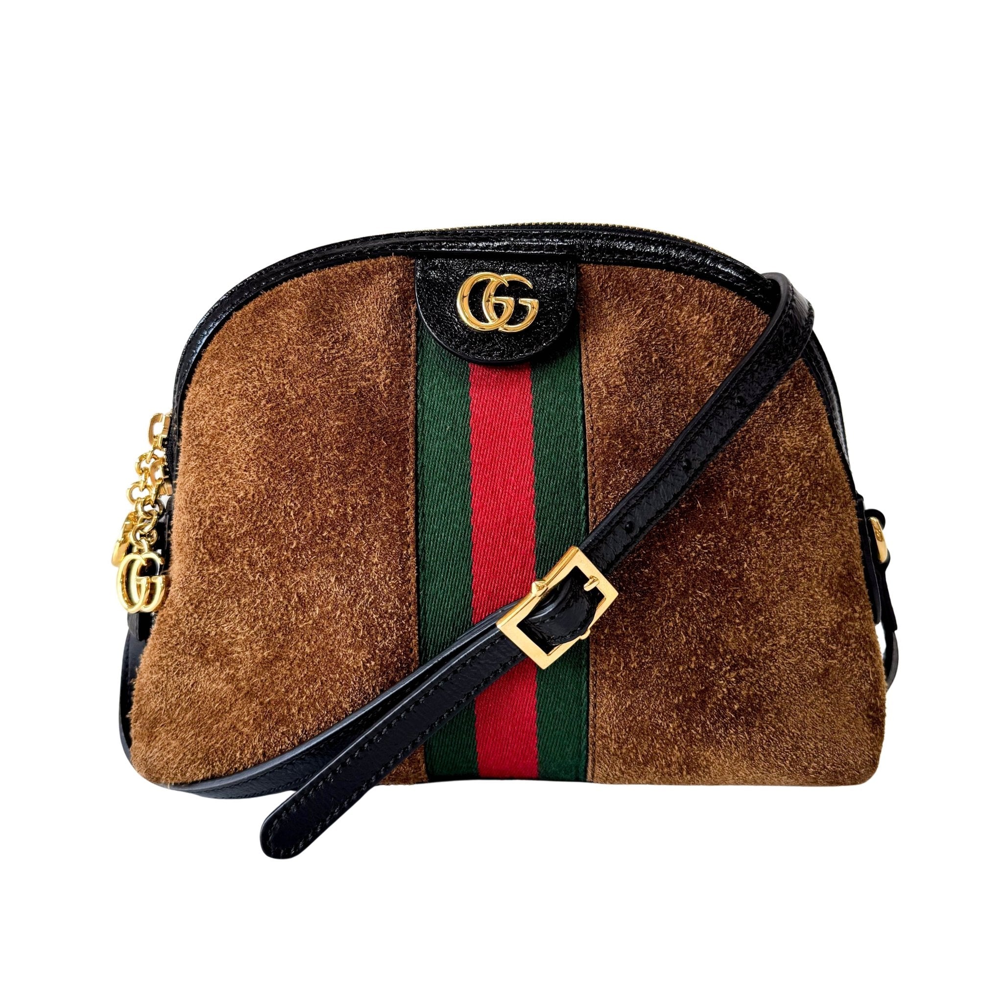 GUCCI Small Ophidia Brown Suede Shoulder Bag, in , Sold by HIVE PRELOVED - Crossbody bags, ,
