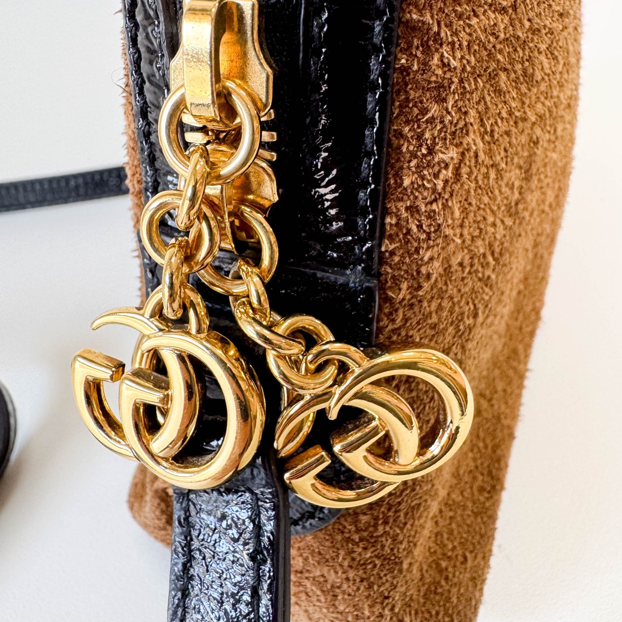 GUCCI Small Ophidia Brown Suede Shoulder Bag, in , Sold by HIVE PRELOVED - Crossbody bags, ,