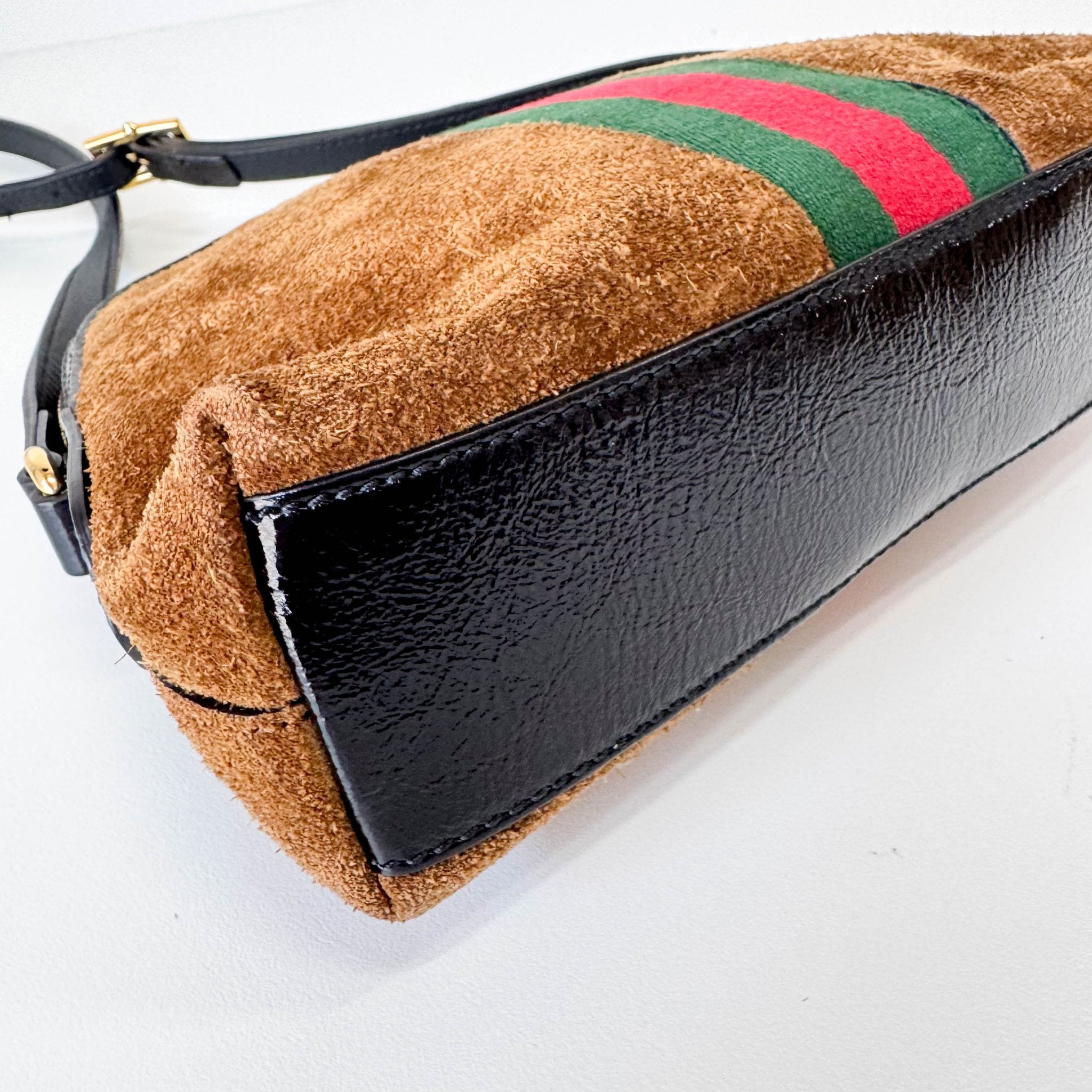 GUCCI Small Ophidia Brown Suede Shoulder Bag, in , Sold by HIVE PRELOVED - Crossbody bags, ,