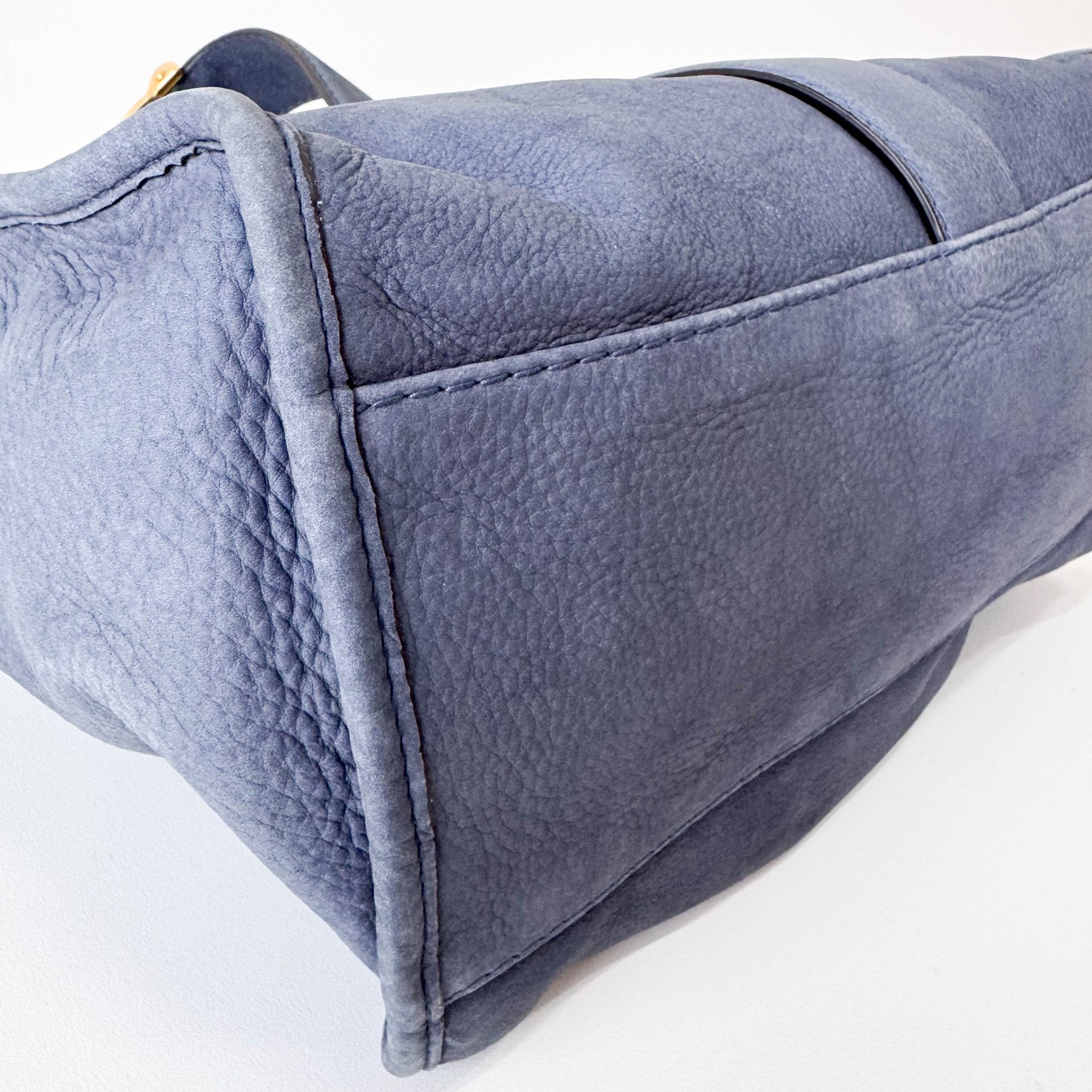 GUCCI Soft Stirrup Blue Suede Handbag, in , Sold by HIVE PRELOVED - Shoulder Bags, ,