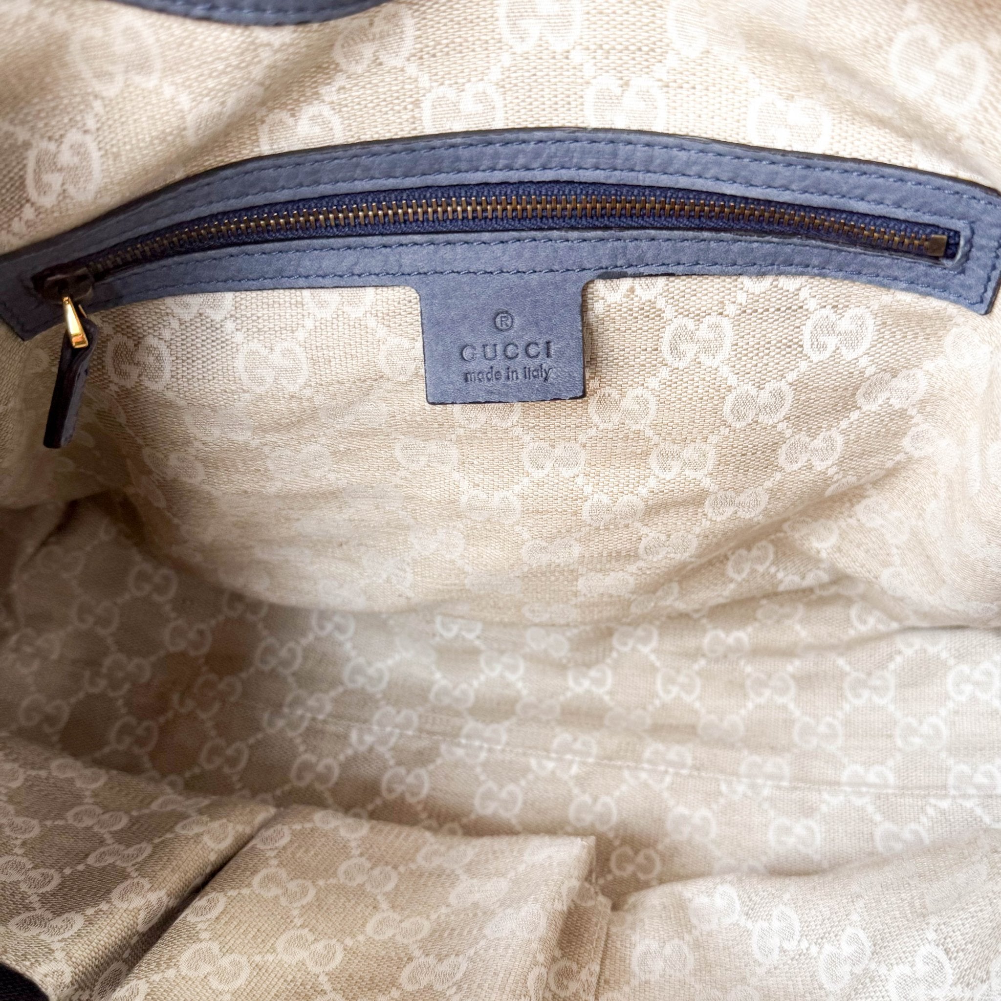 GUCCI Soft Stirrup Blue Suede Handbag, in , Sold by HIVE PRELOVED - Shoulder Bags, ,