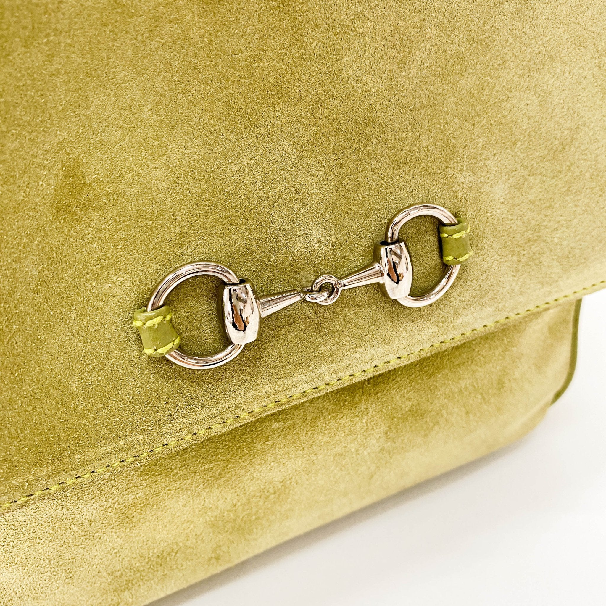 GUCCI Suede Green Horsebit Crossbody Bag, in , Sold by HIVE PRELOVED - Crossbody bags, ,