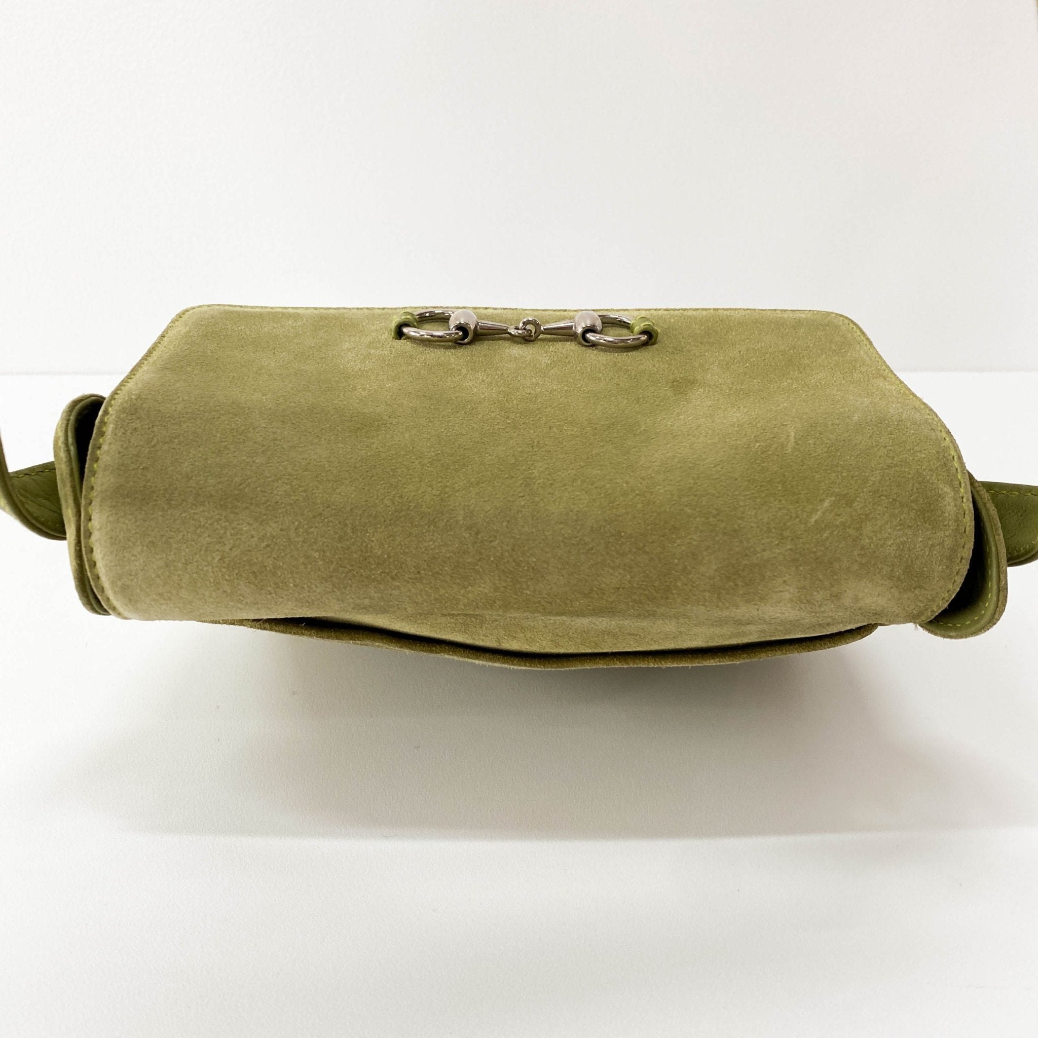 GUCCI Suede Green Horsebit Crossbody Bag, in , Sold by HIVE PRELOVED - Crossbody bags, ,