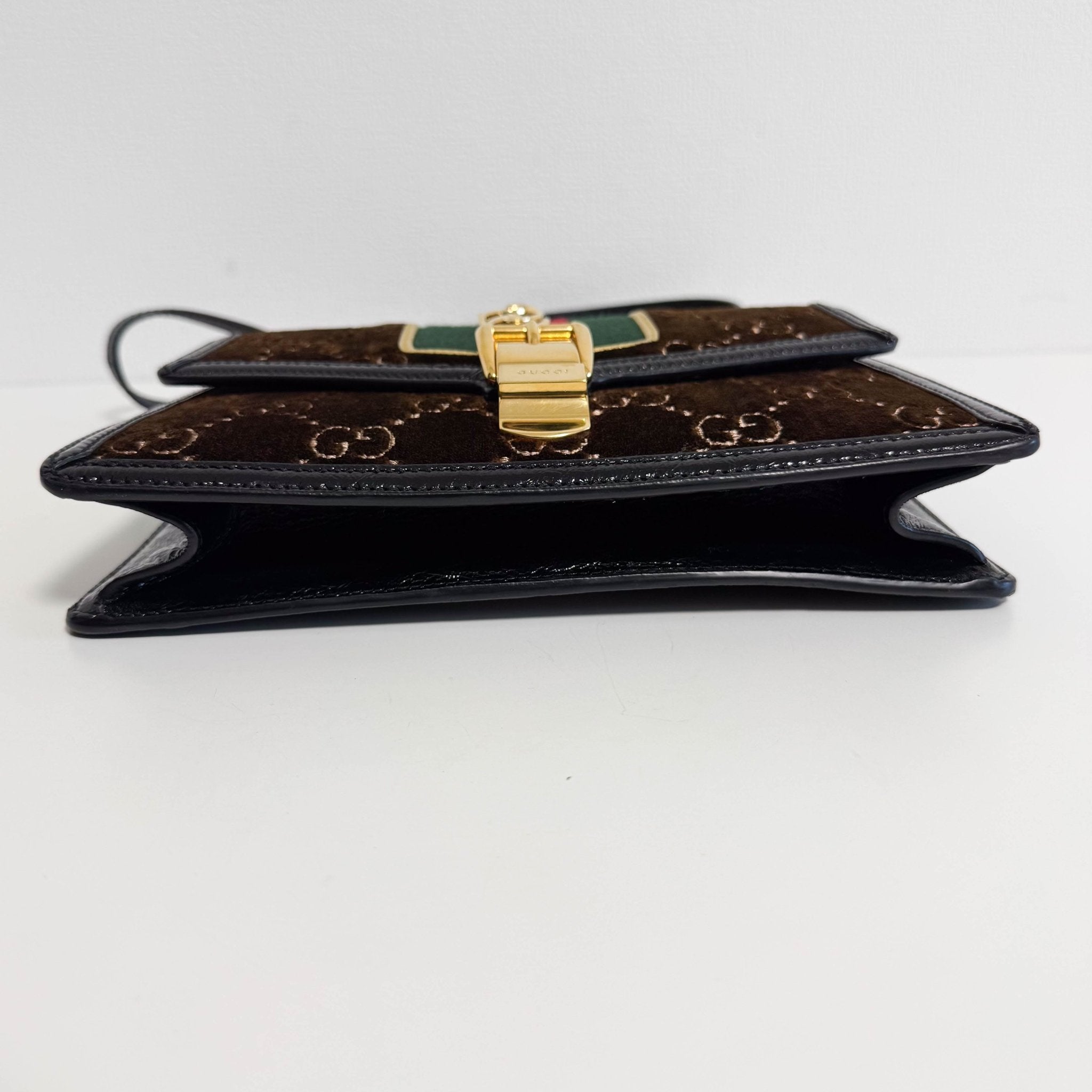 GUCCI Sylvie GG Velvet Brown Suede Small Shoulder Bag, in , Sold by HIVE PRELOVED - Shoulder Bags, ,