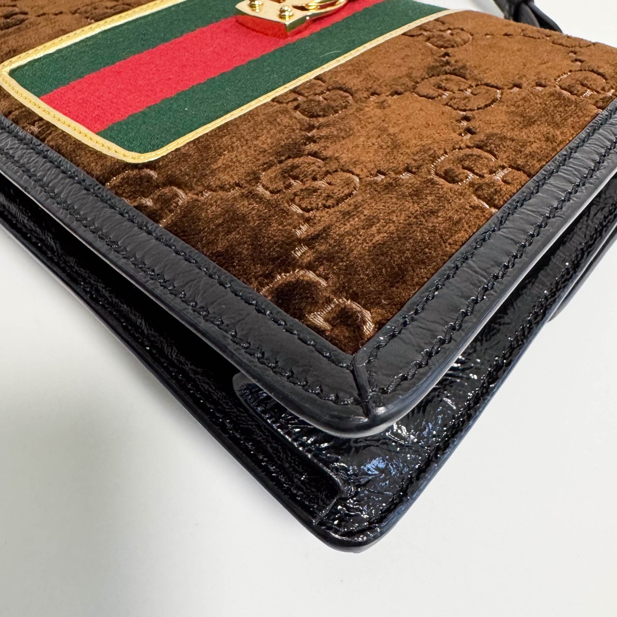 GUCCI Sylvie GG Velvet Brown Suede Small Shoulder Bag, in , Sold by HIVE PRELOVED - Shoulder Bags, ,