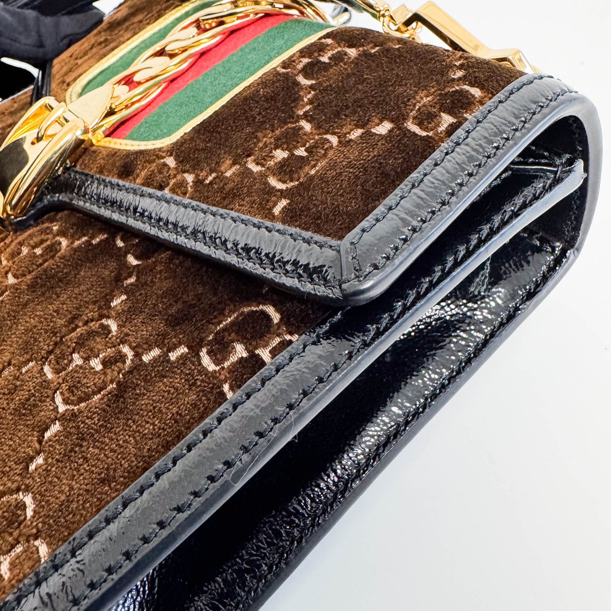 GUCCI Sylvie GG Velvet Brown Suede Small Shoulder Bag, in , Sold by HIVE PRELOVED - Shoulder Bags, ,